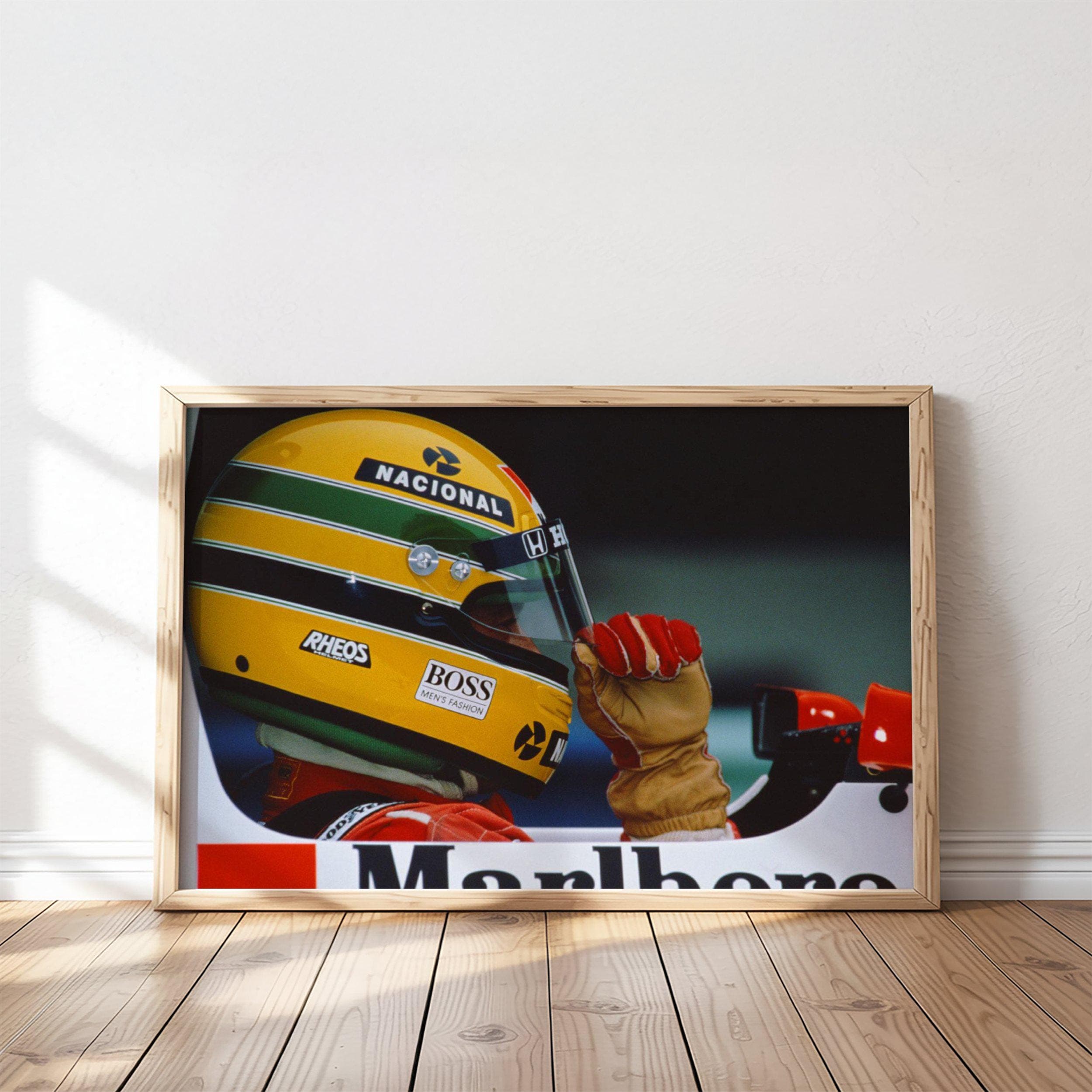 Ayrton Senna Helmet Poster wall art — image 1