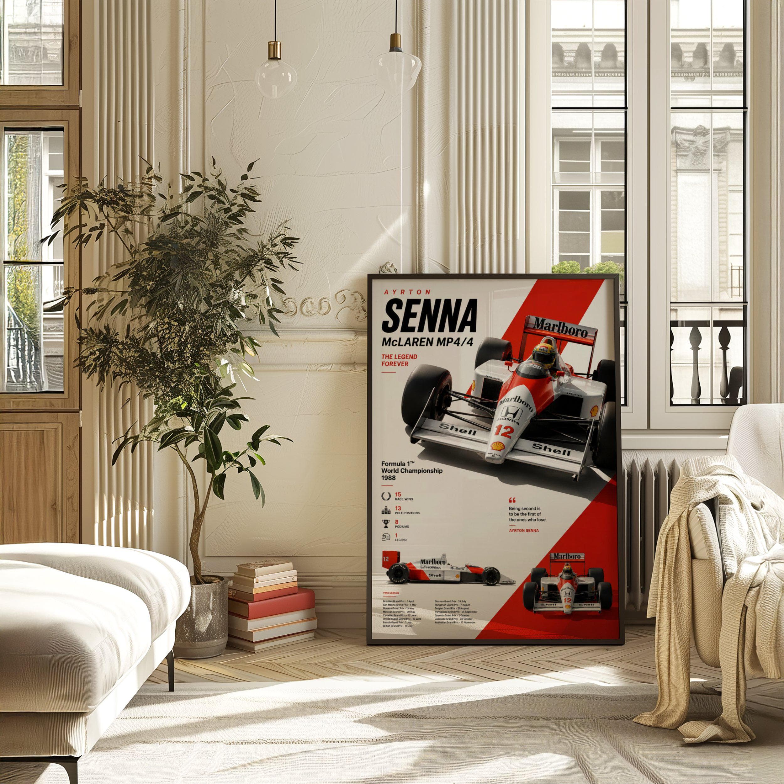 Ayrton Senna McLaren MP4/4 Poster wall art — image 1