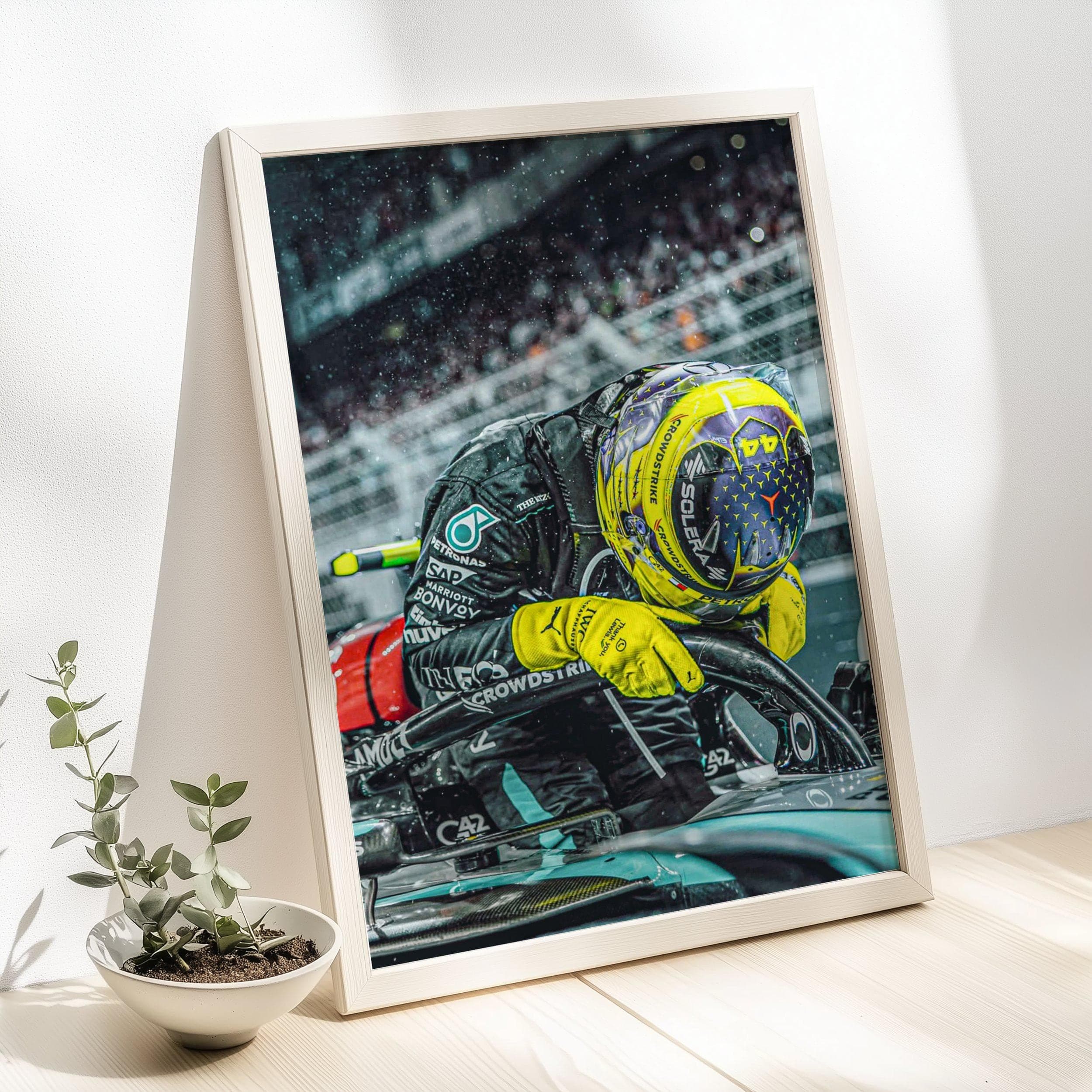 Lewis Hamilton Final Mercedes Race Poster wall art — image 1