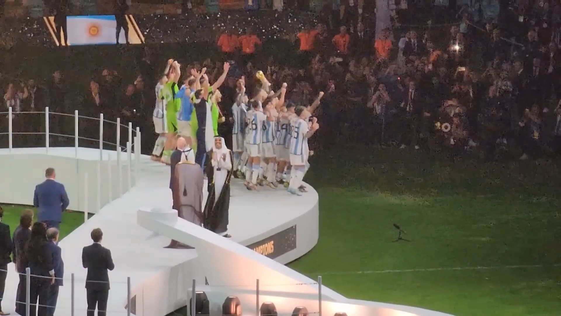 Argentina celebrating its 2022 FIFA World Cup victory