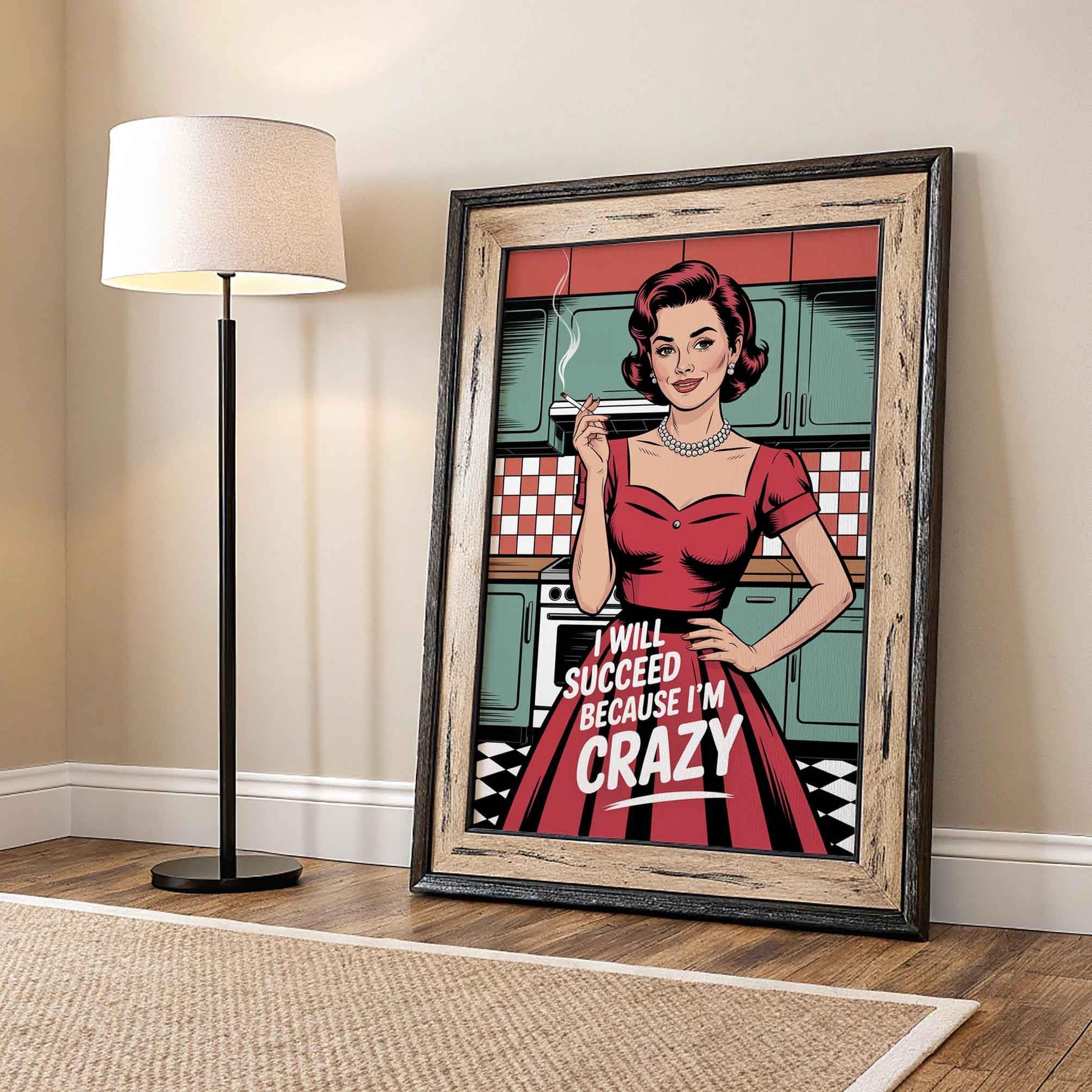 Retro Woman Wall Art wall art — image 1