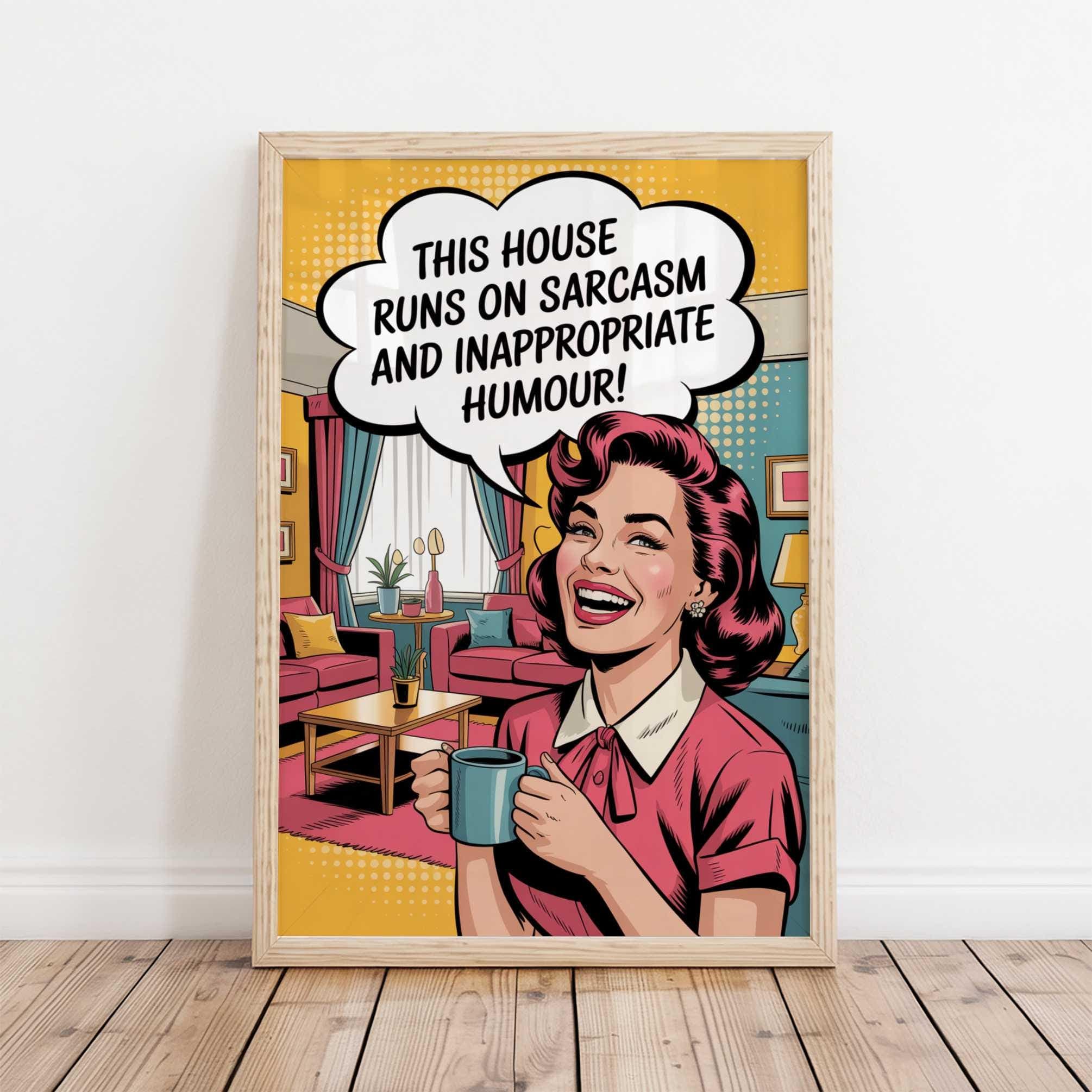 Funny Retro Pop Art Poster wall art