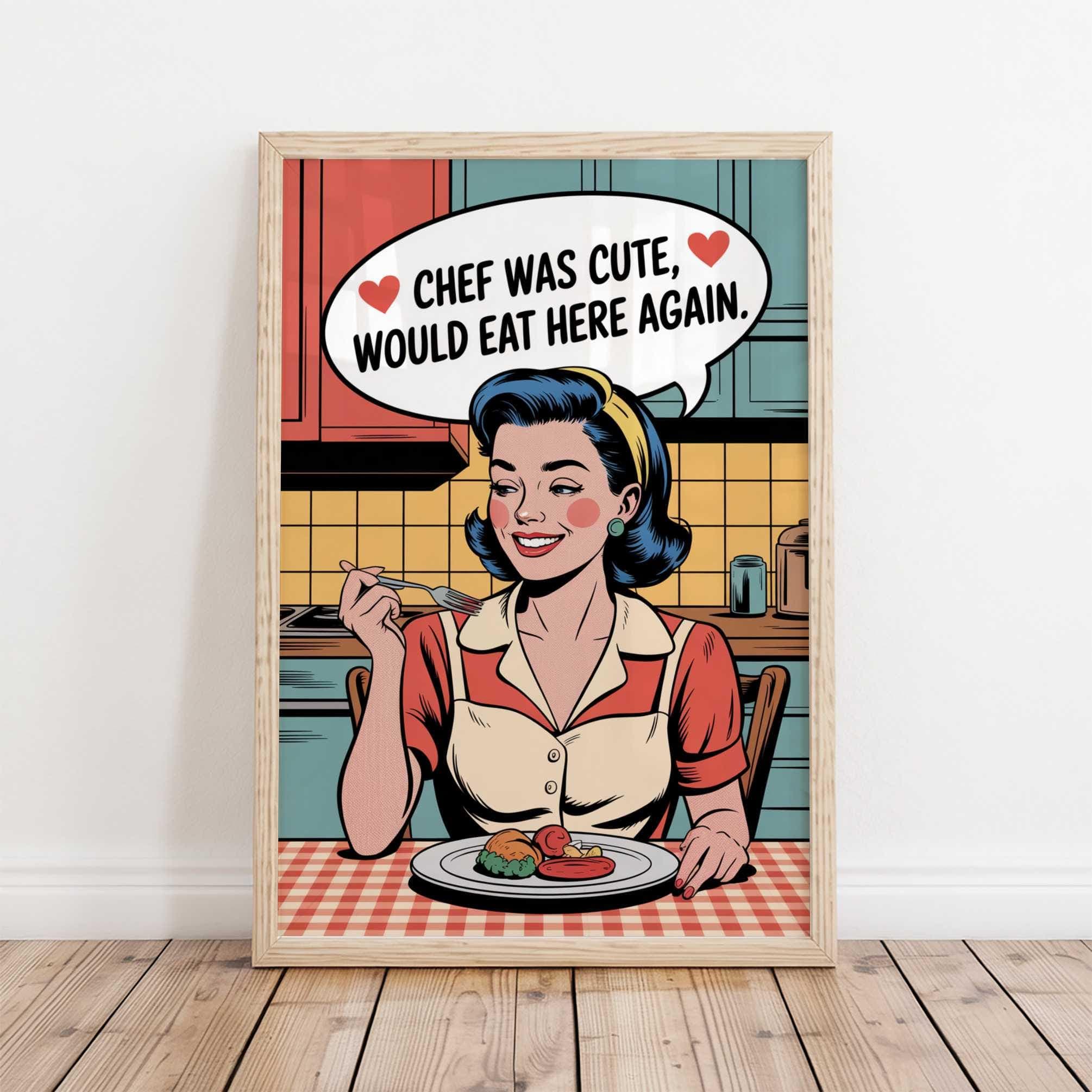 Chef Was Cute Wall Art wall art
