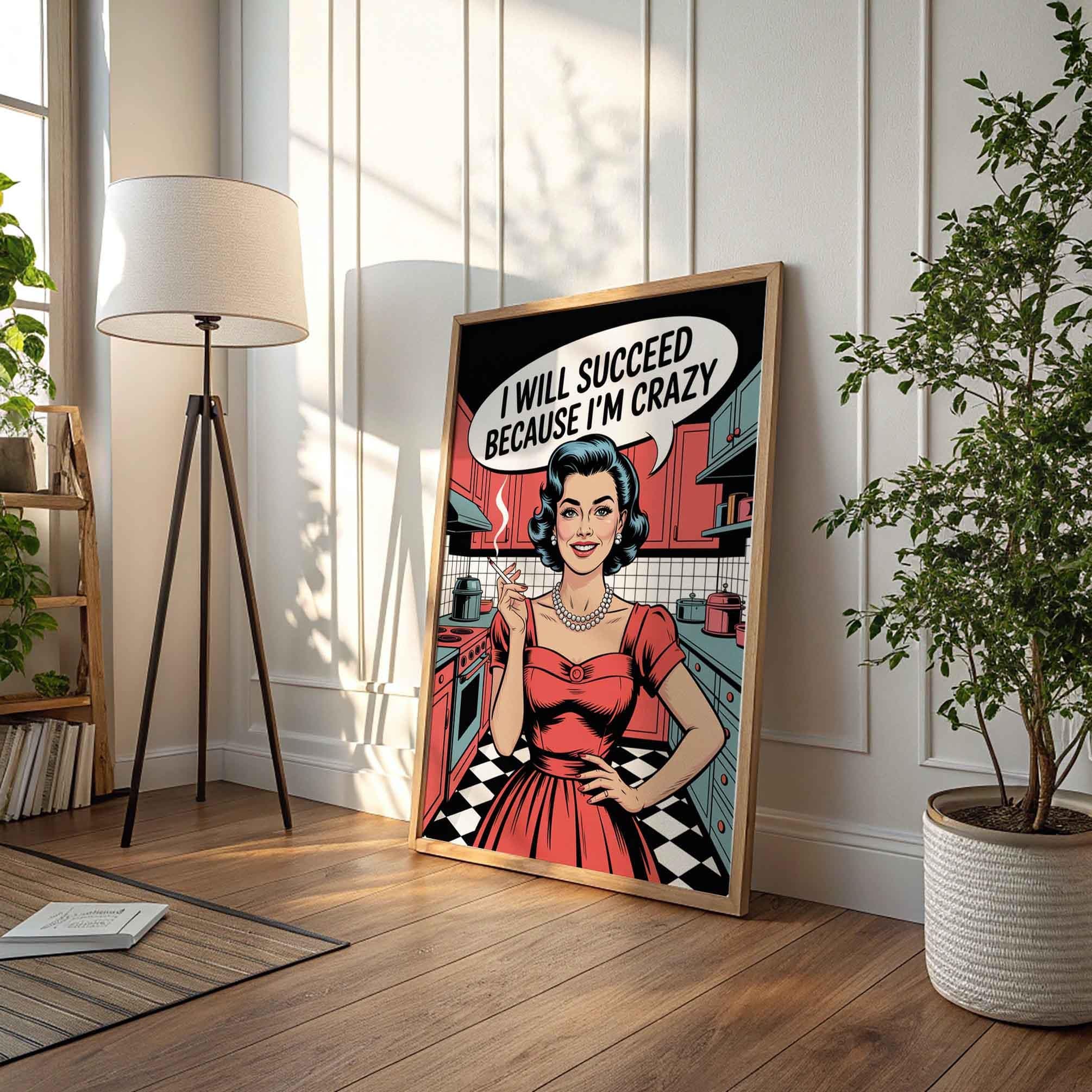 Retro Woman Wall Art wall art