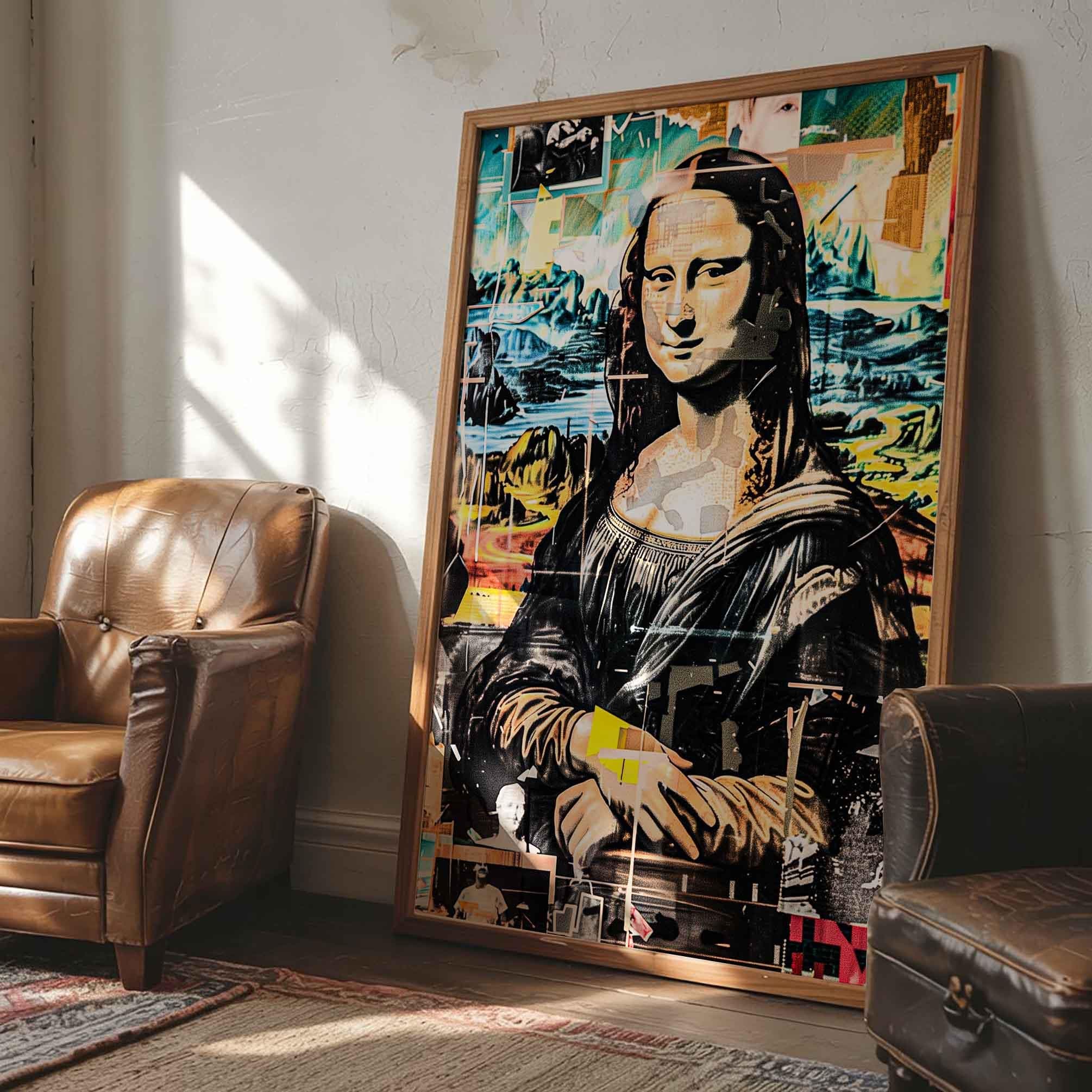 Mona Lisa Poster Print: Abstract Home Living Room Decor