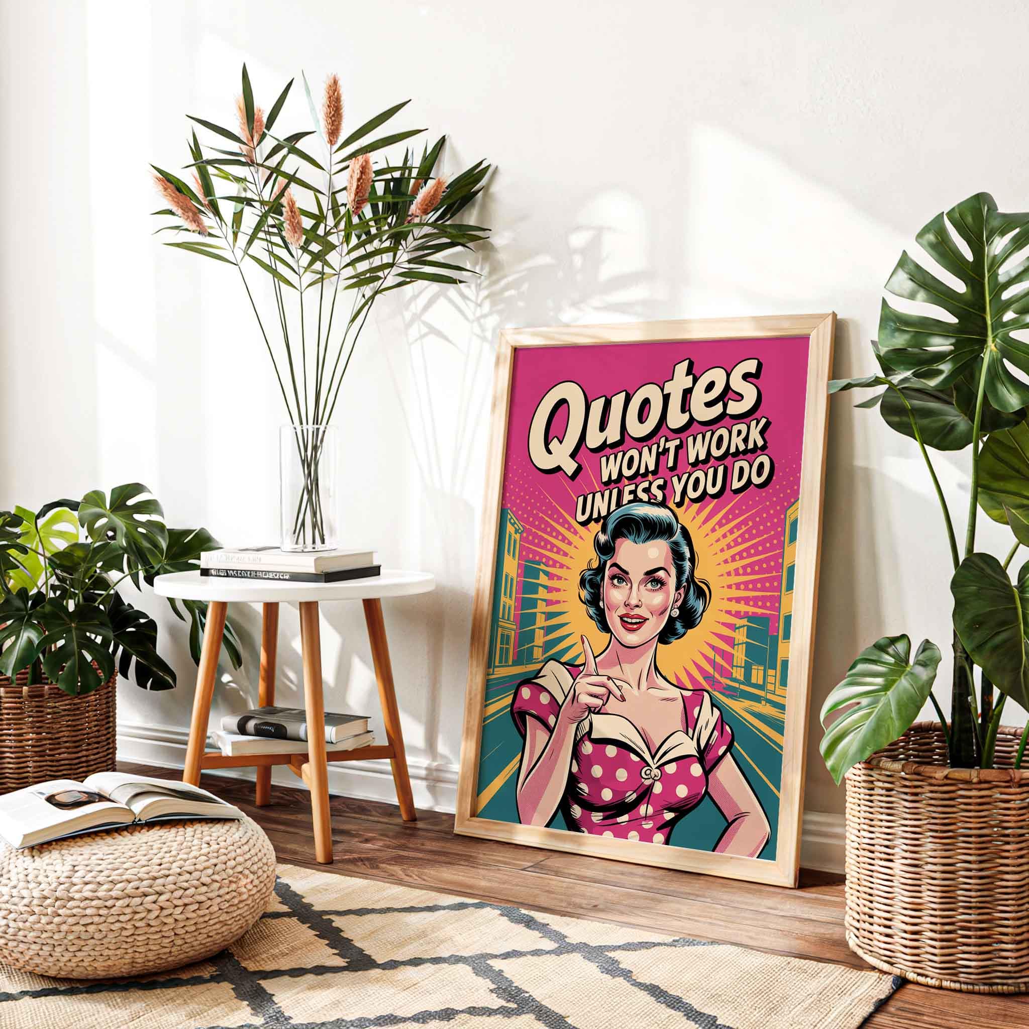 Motivational Retro Poster wall art