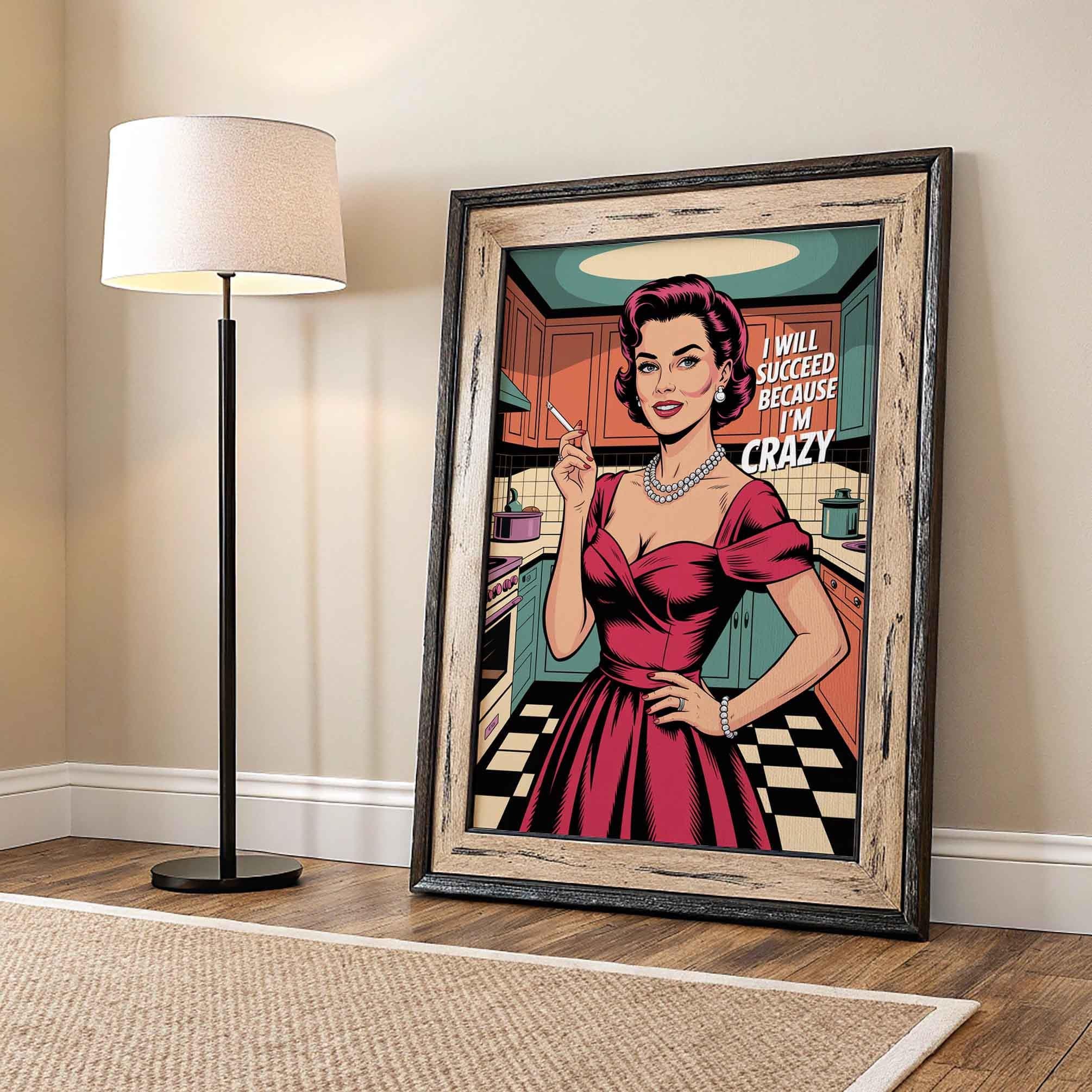 Retro Woman Wall Art wall art — image 1