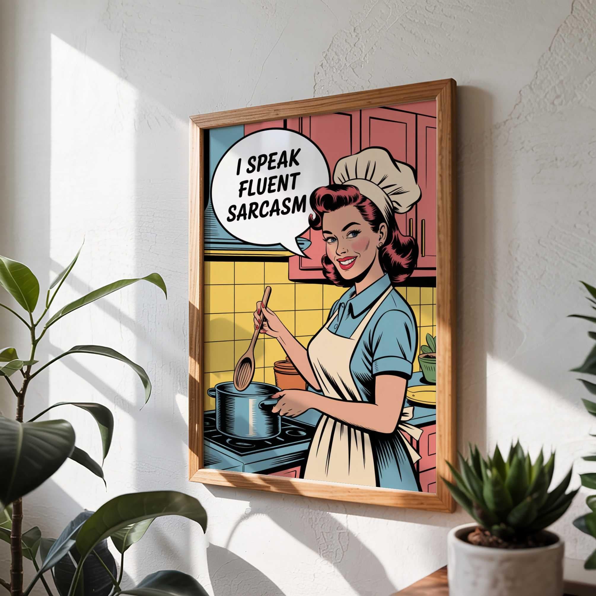 Funny Retro Pop Art Poster wall art