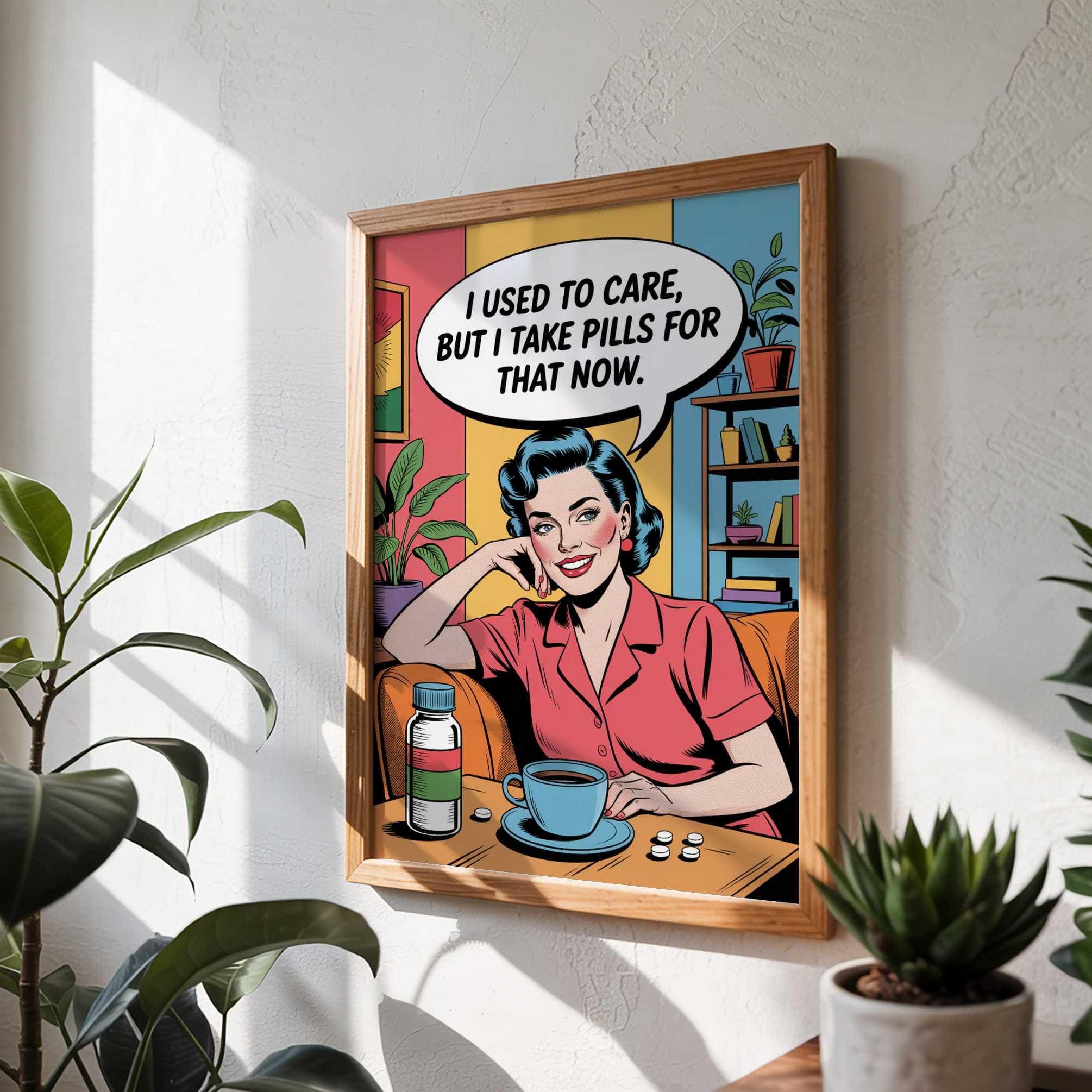 Funny Retro Pop Art Poster wall art