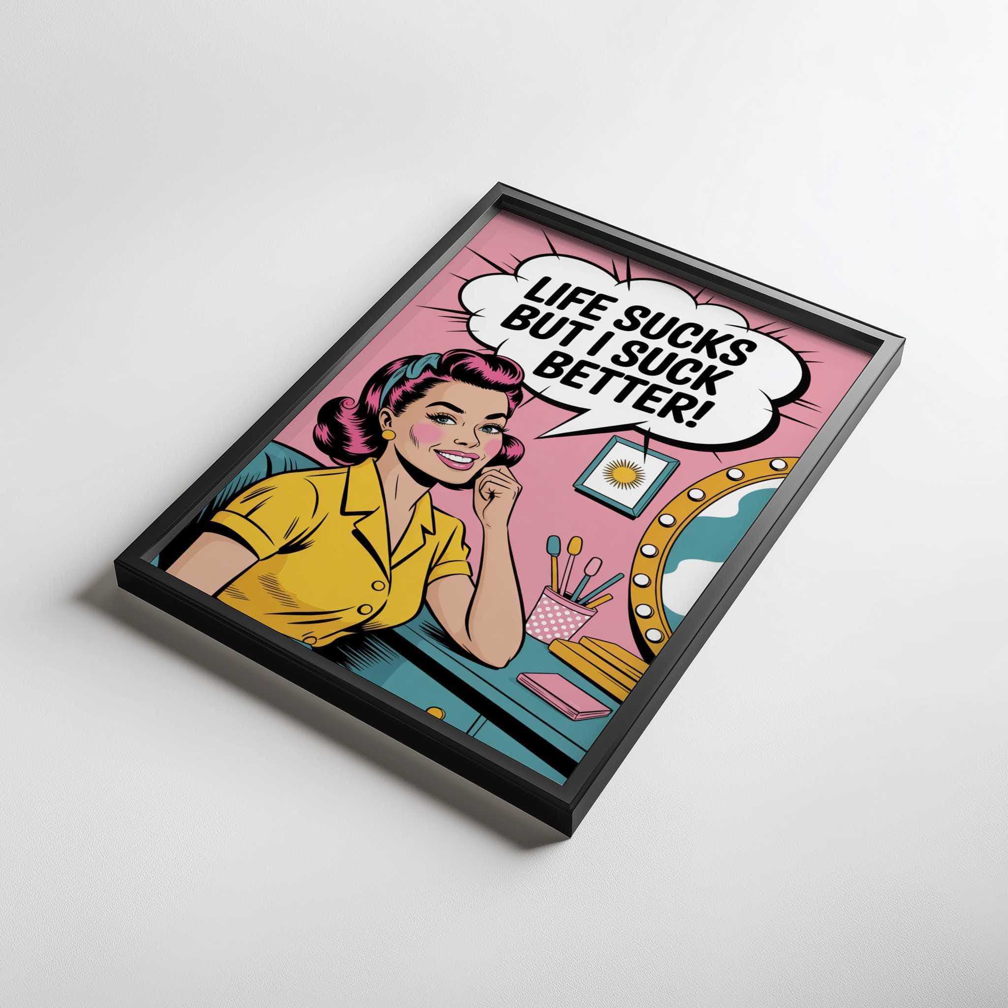 Funny Retro Pop Art Poster wall art