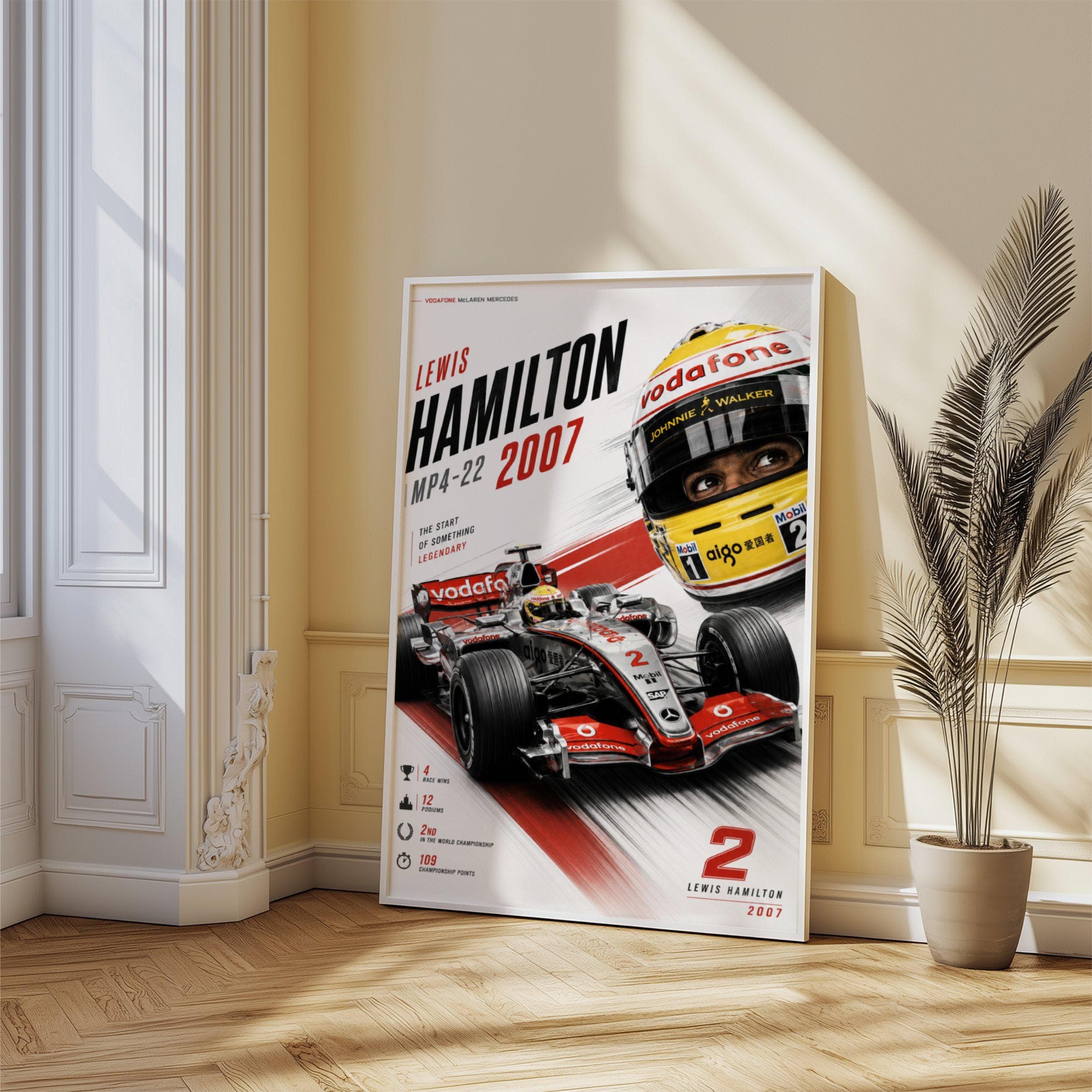 Lewis Hamilton 2007 McLaren MP4-22 Poster wall art — image 1