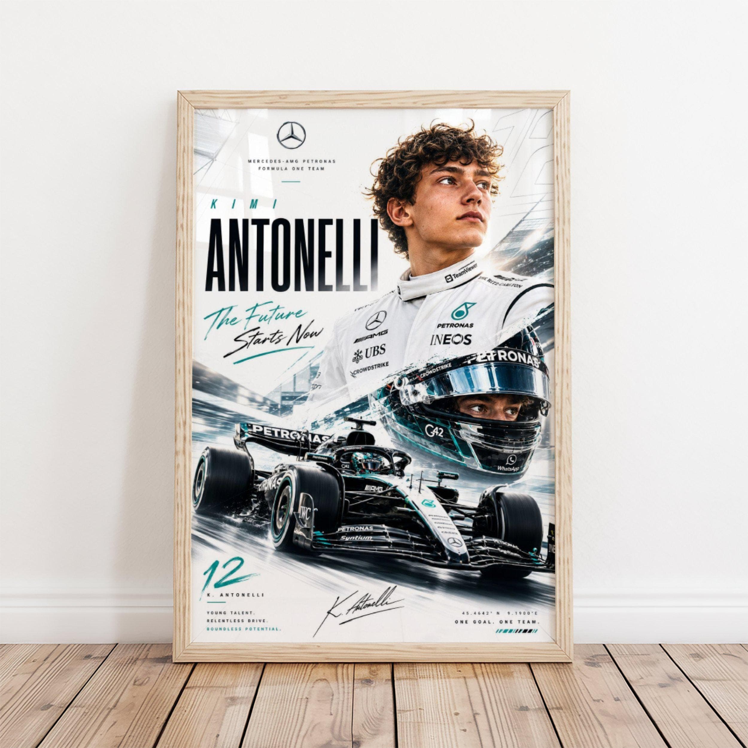 Kimi Antonelli F1 Poster wall art