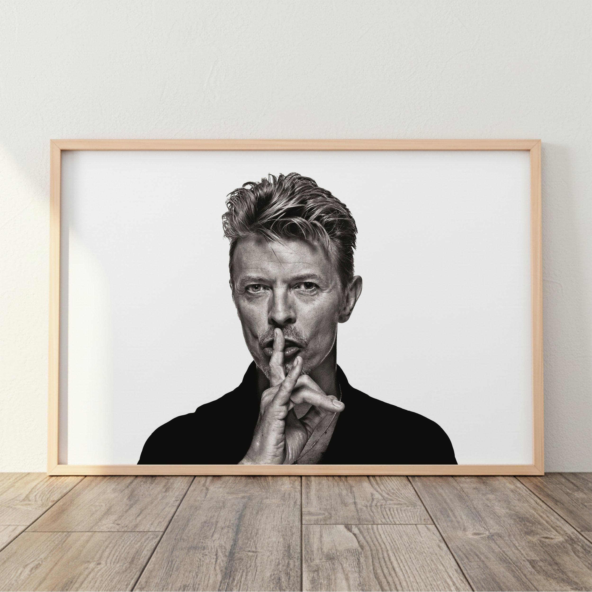 David Bowie Portrait Poster | B&W Music Wall Art | Rock Legend Print | Music Decor