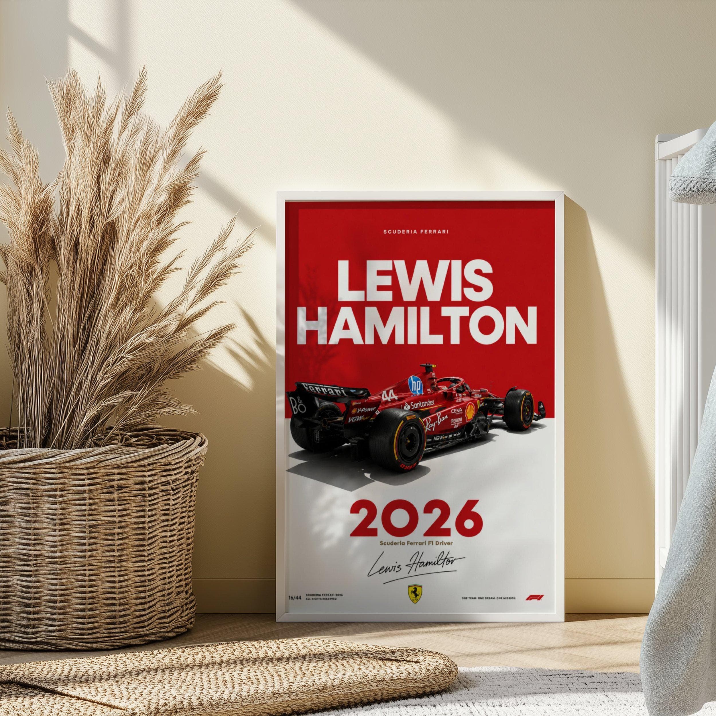 Lewis Hamilton Ferrari 2026 Poster wall art — image 1