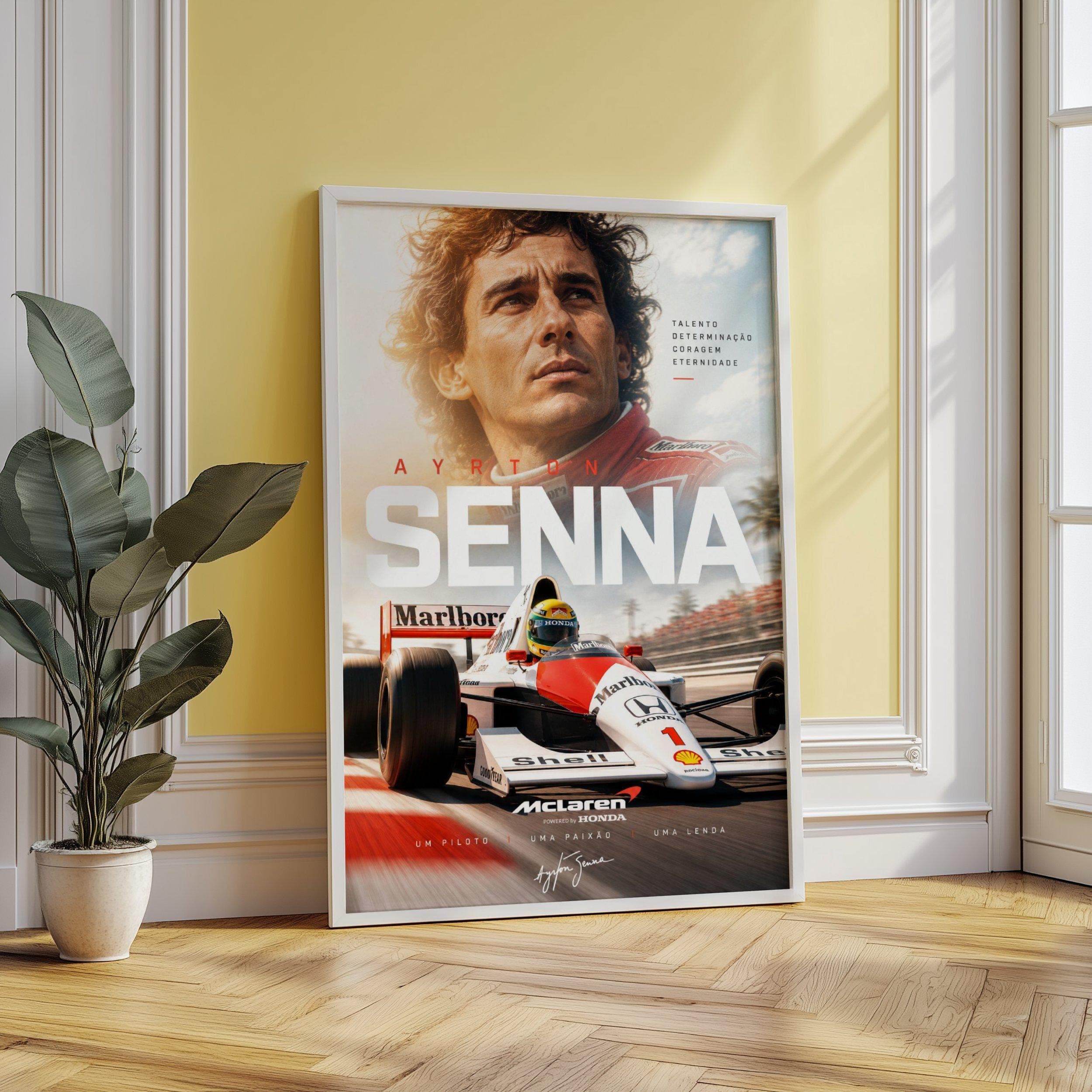 Ayrton Senna McLaren Honda Racing Legend Poster wall art — image 1