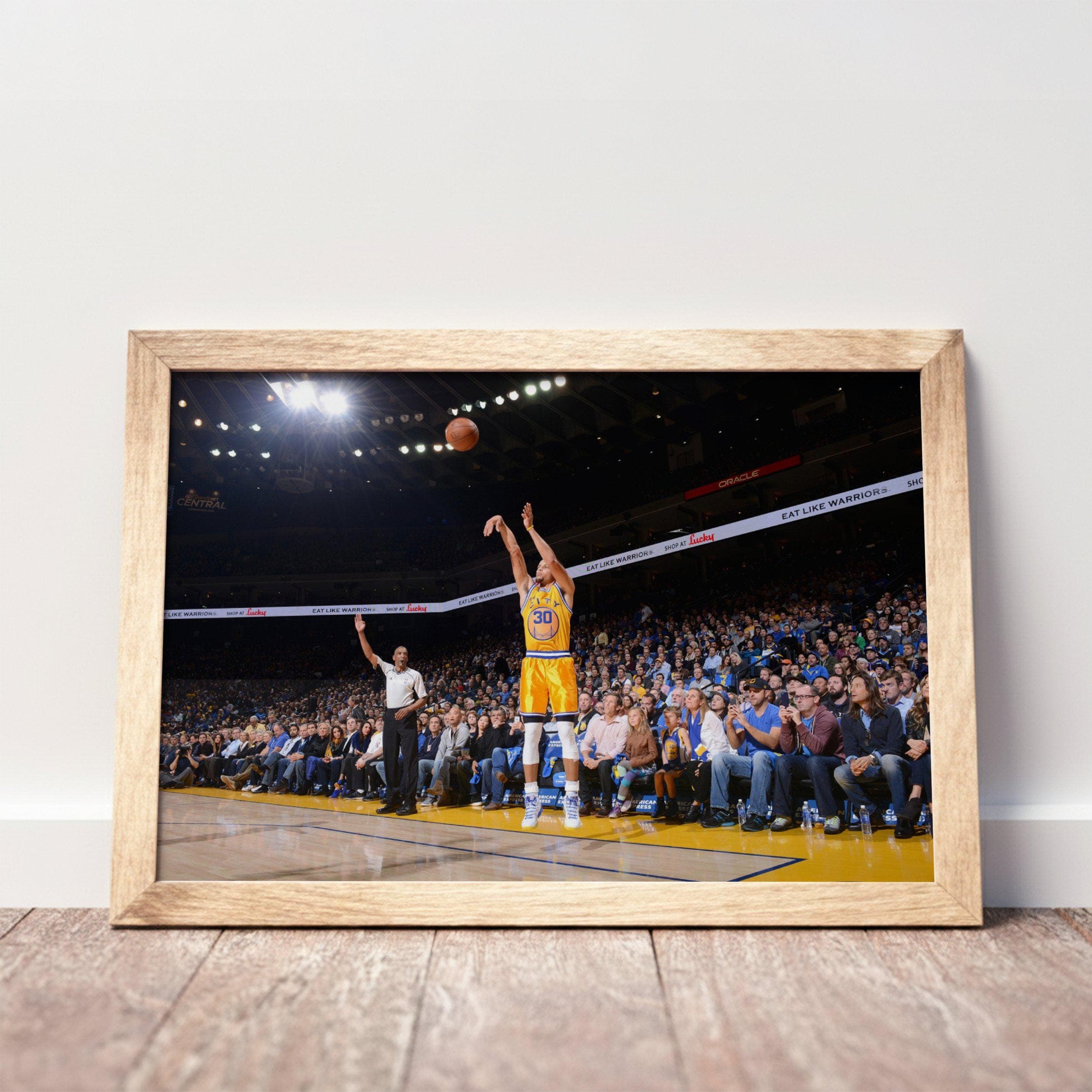 Stephen Curry Poster, Warriors Canvas Wall Art, NBA Basketball Print, Sports Canvas
