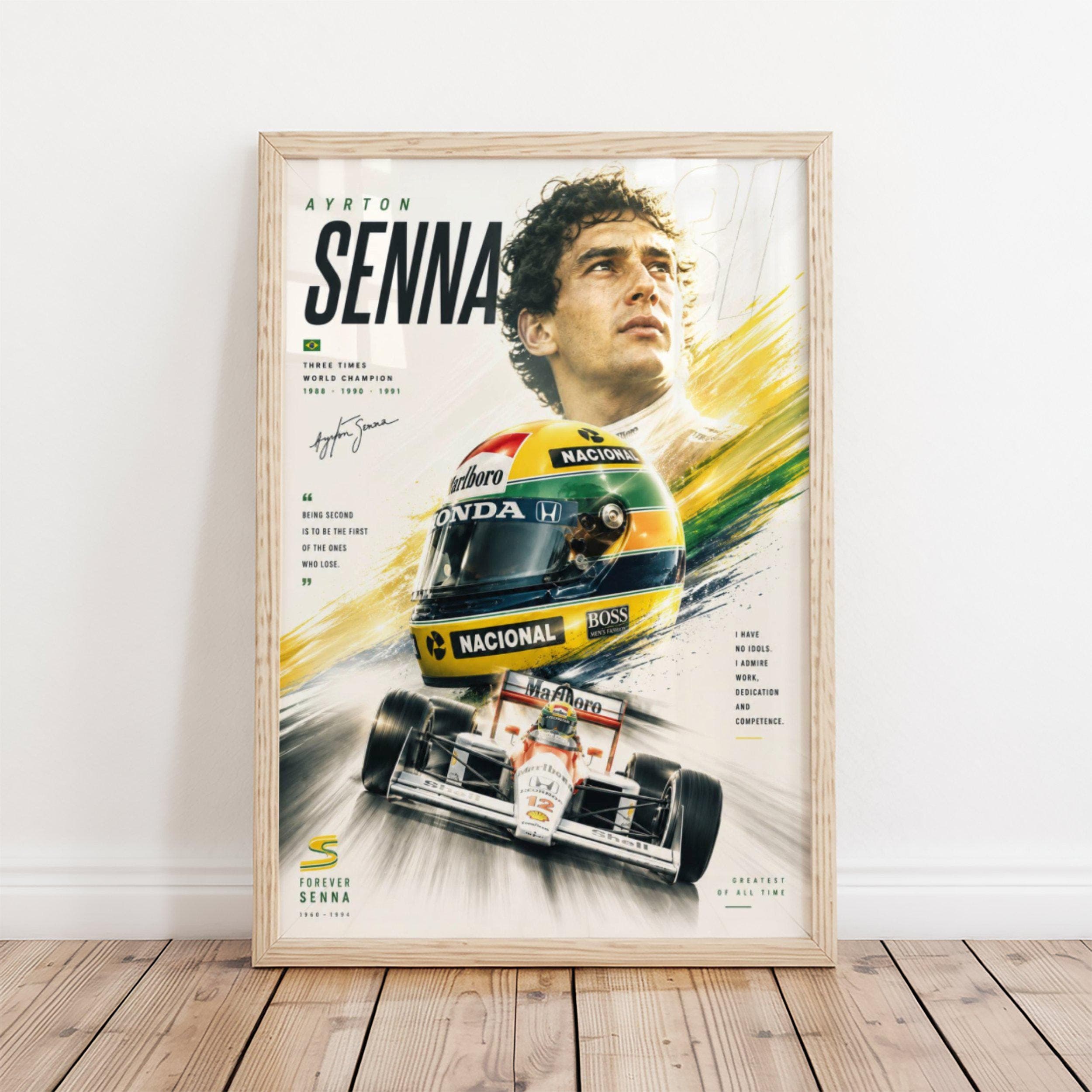 Ayrton Senna F1 Poster wall art