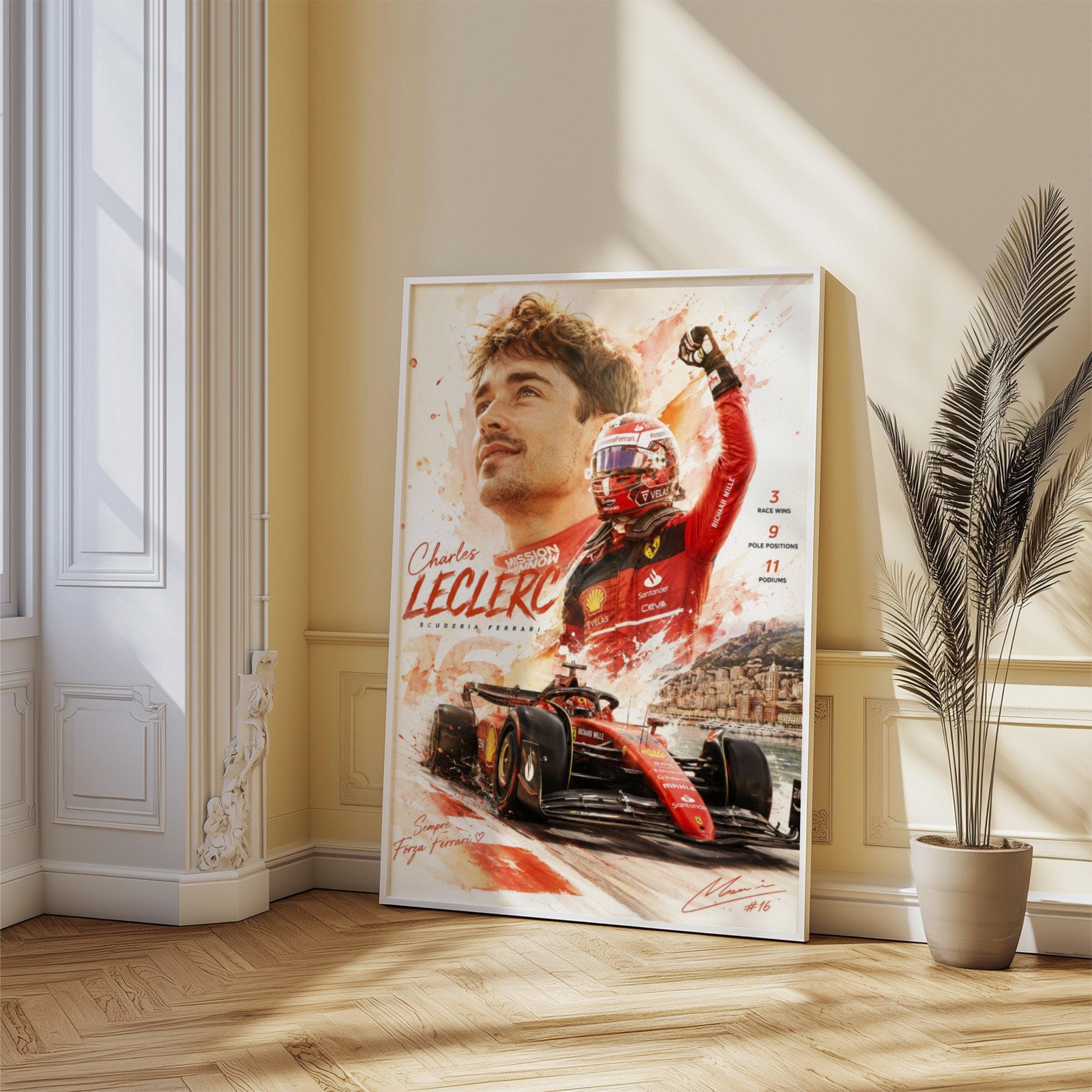 Charles Leclerc Ferrari Poster wall art — image 1