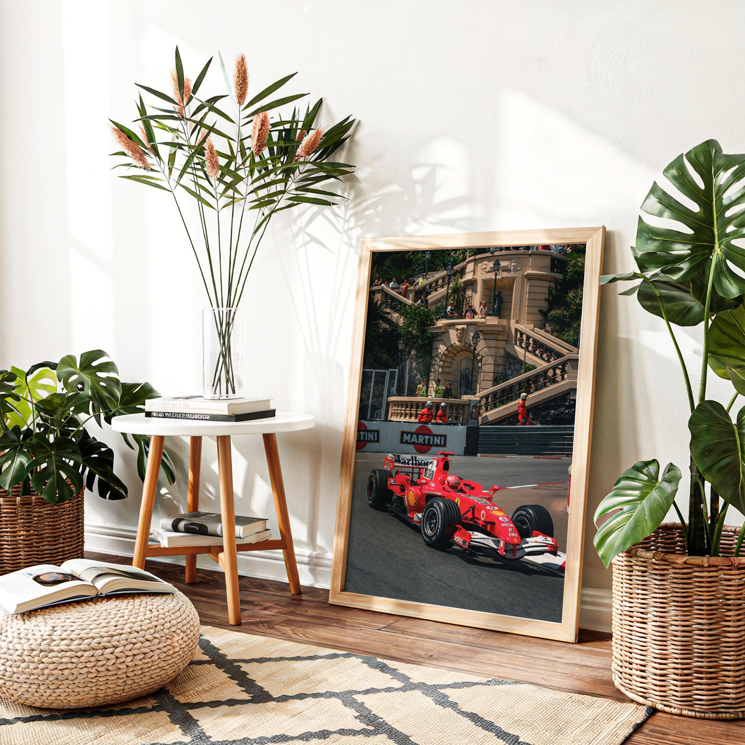Michael Schumacher Ferrari Monaco Print, Ferrari Formula 1 Wall Art, Garage Poster