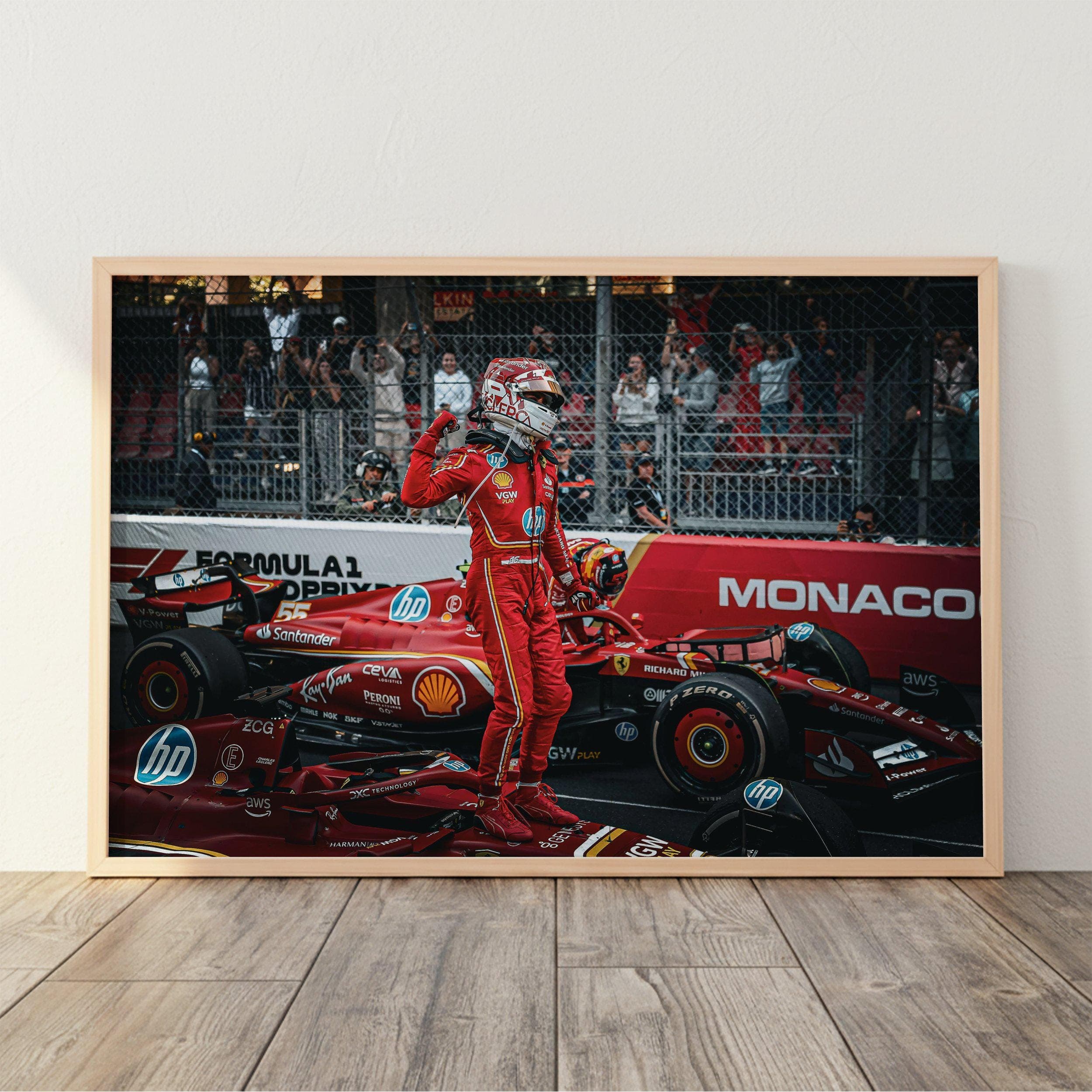 Charles Leclerc F1 Poster wall art