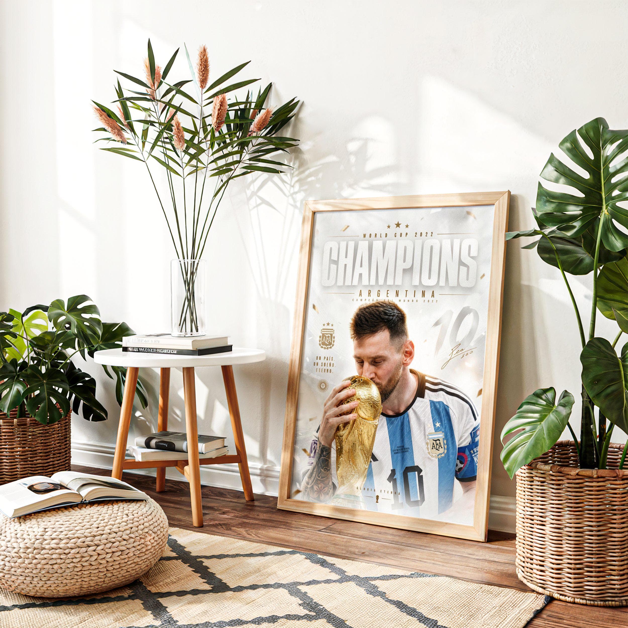Lionel Messi Champions Poster wall art