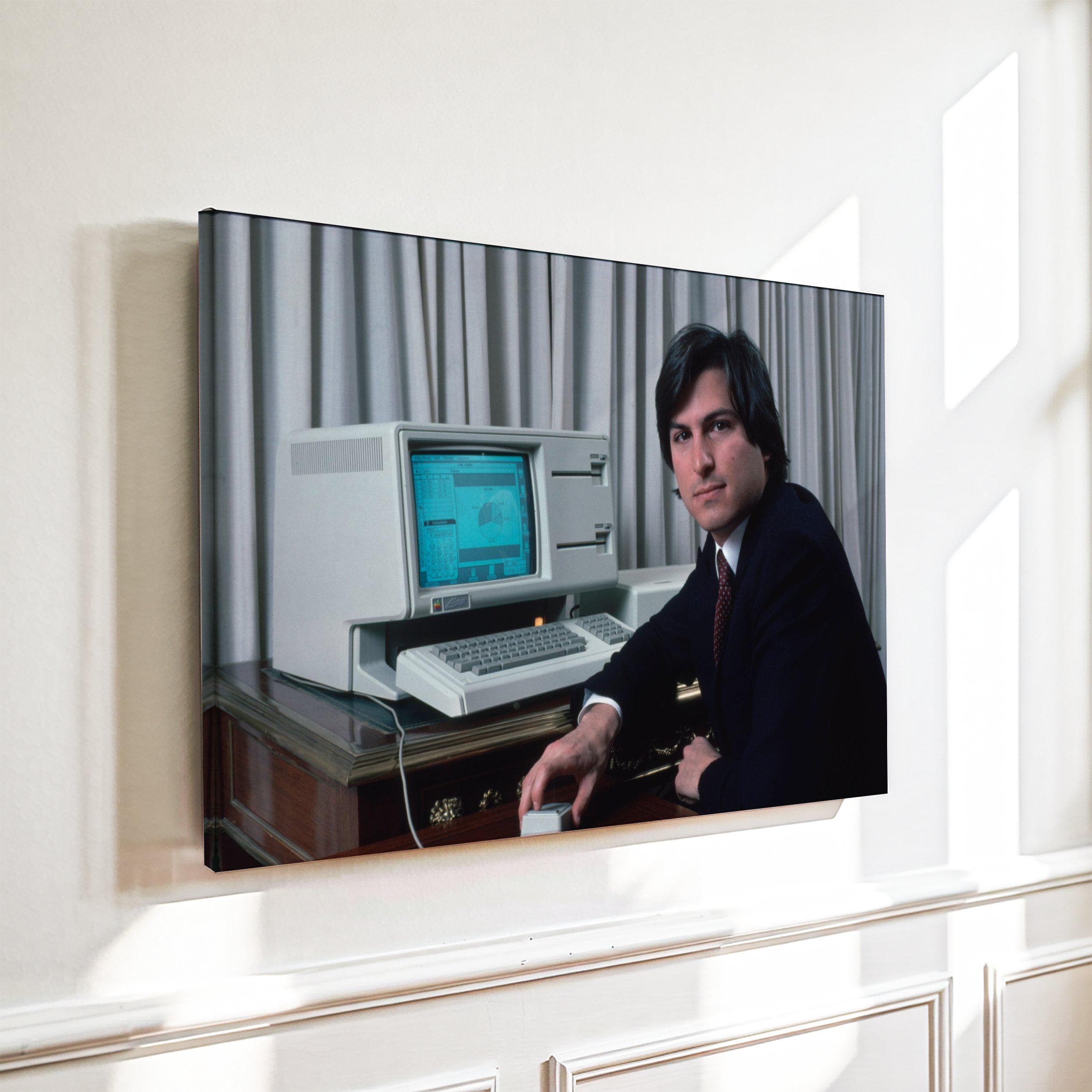 Steve Jobs Poster | Apple Macintosh Wall Art | Vintage Computer Print | Tech Office Decor