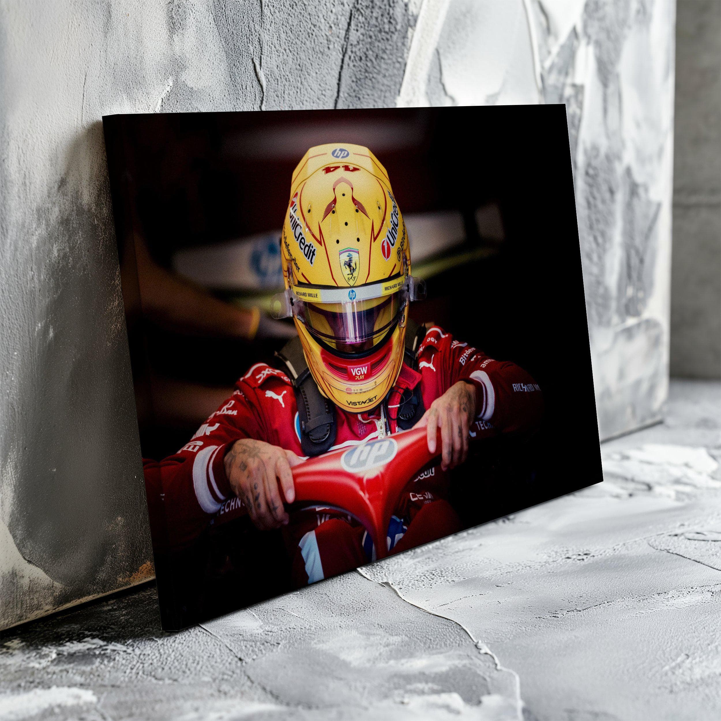 Lewis Hamilton Ferrari F1 Poster wall art
