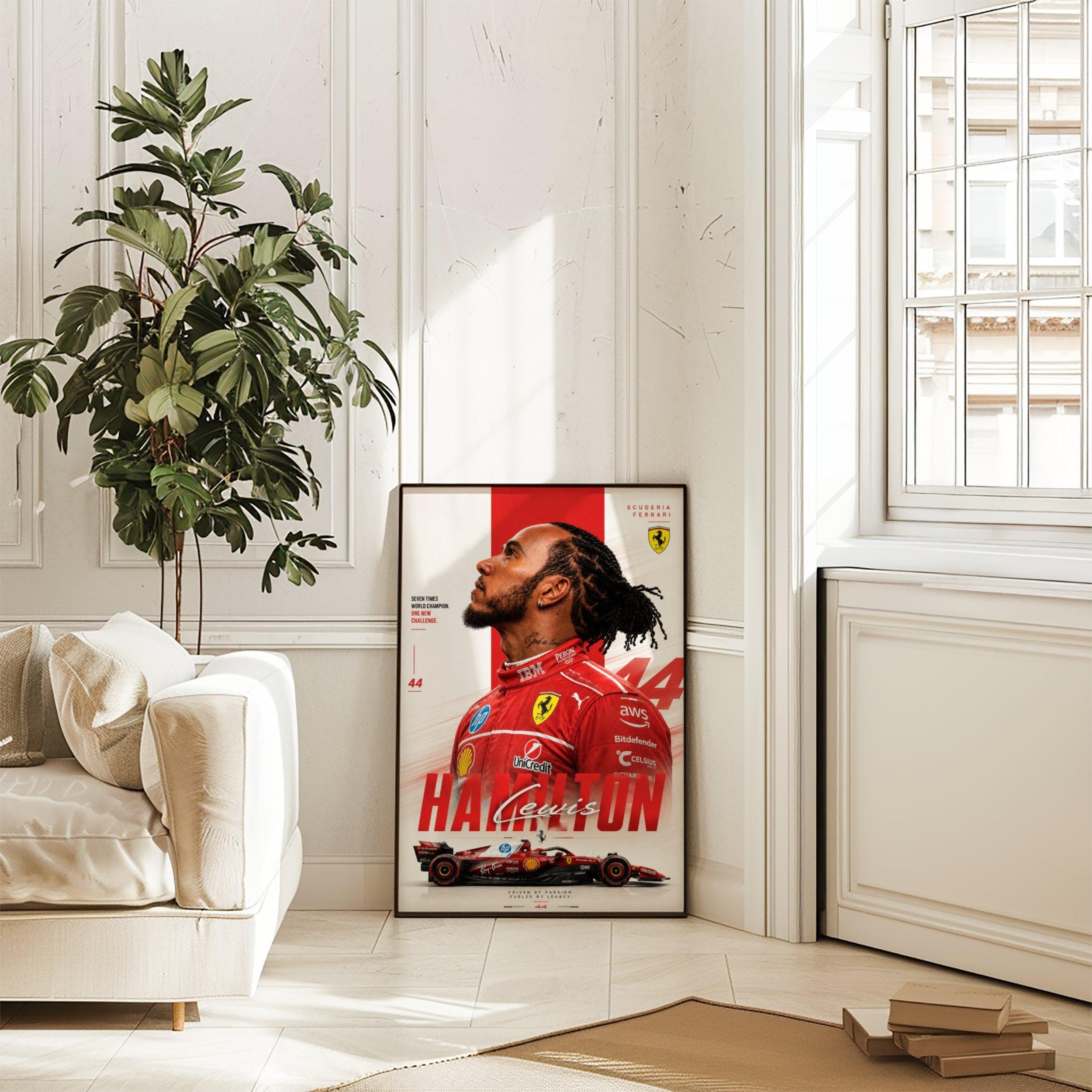 Lewis Hamilton Ferrari Poster wall art — image 1