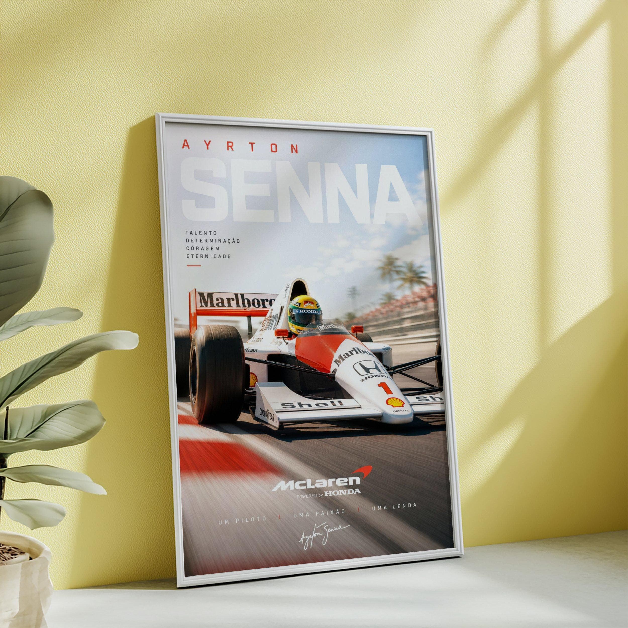 Ayrton Senna McLaren Honda Formula 1 Poster wall art — image 1