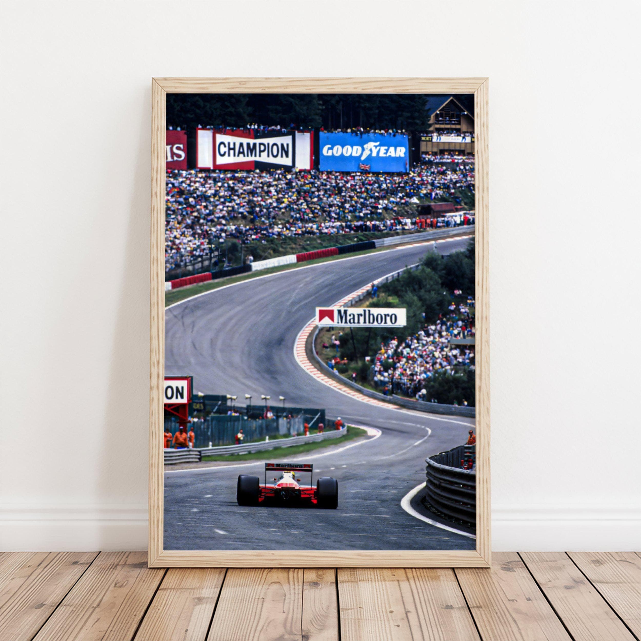 Ayrton Senna McLaren Spa F1 Poster wall art