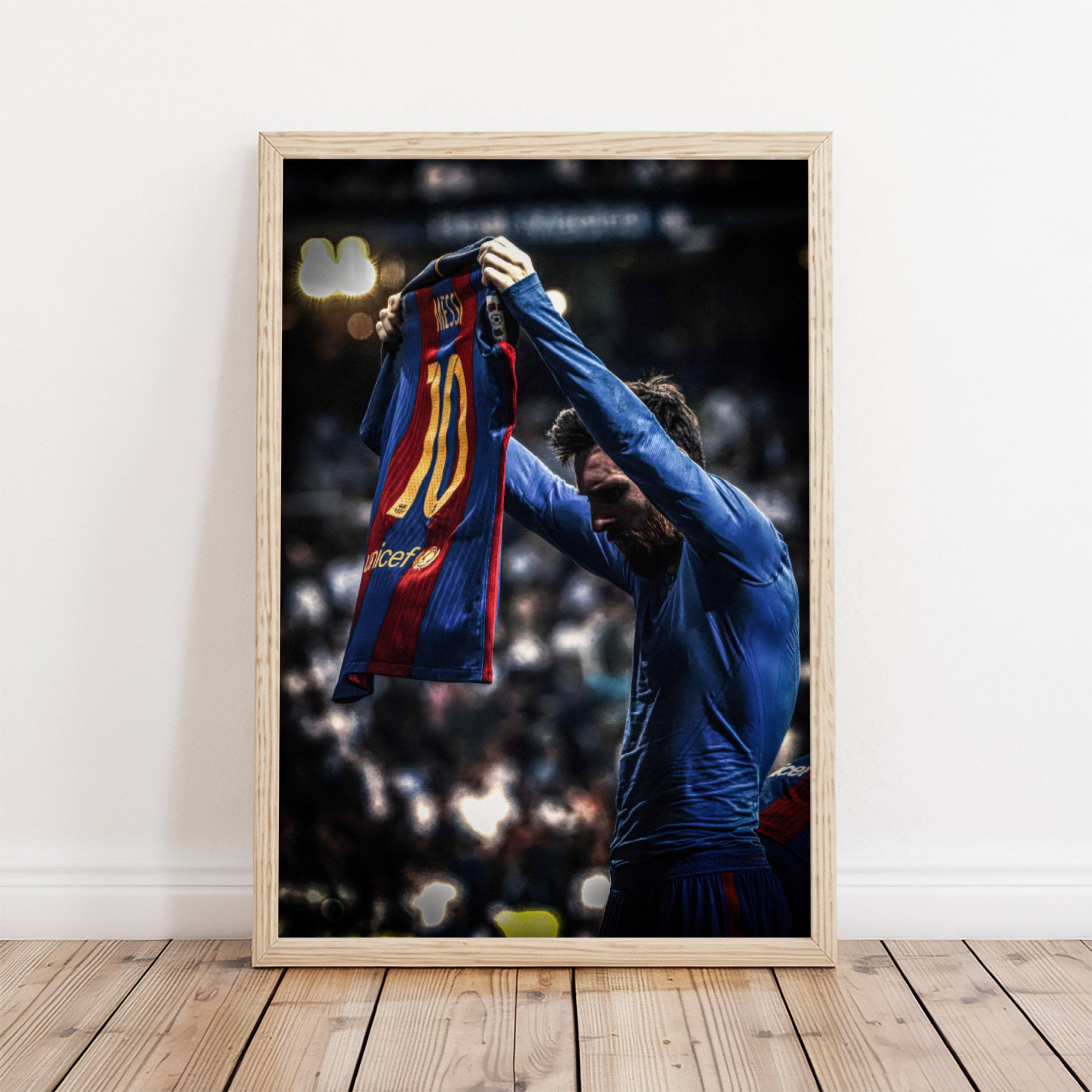 Lionel Messi El Clasico Shirt Celebration Poster wall art
