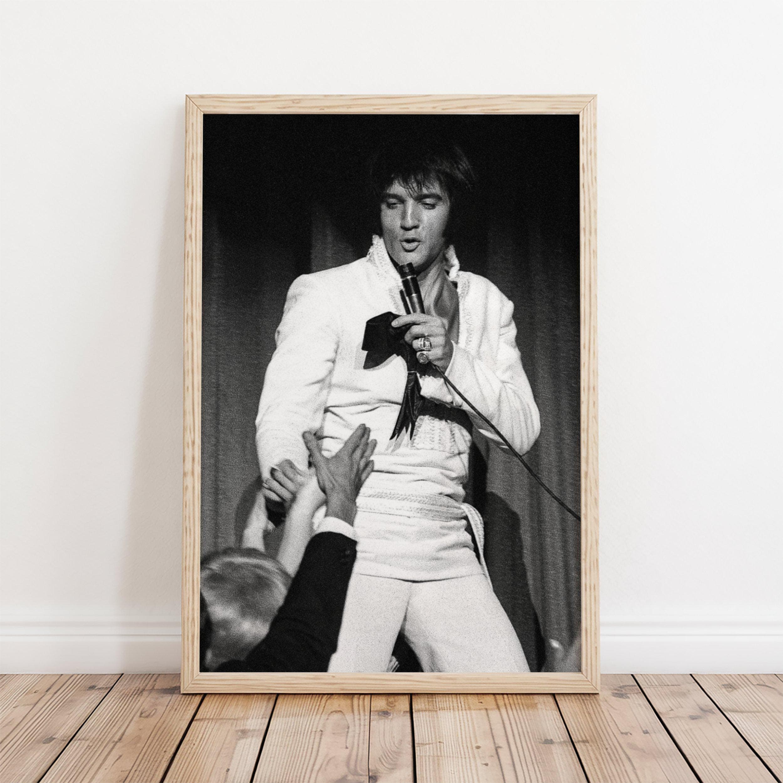 Elvis Presley Live Poster, Rock and Roll Legend Wall Art, Vintage Print, Music Room Decor