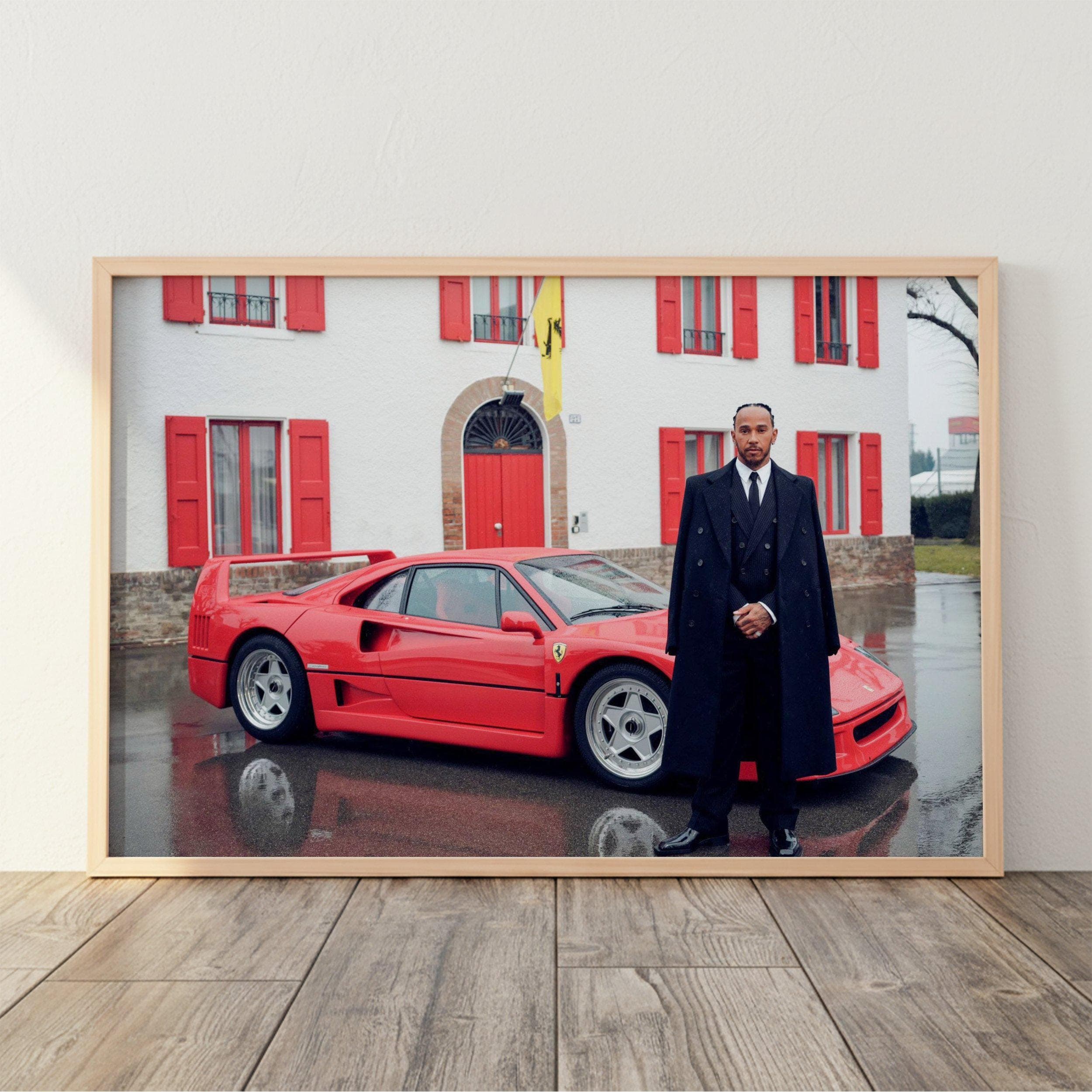 Lewis Hamilton Maranello Ferrari F40 Poster wall art — image 1