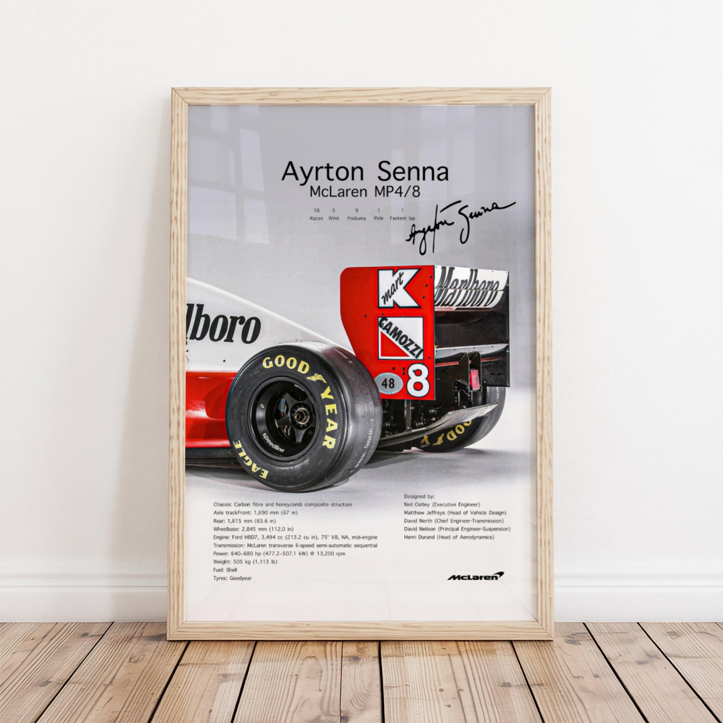 Ayrton Senna McLaren MP4 8 Poster wall art — image 1