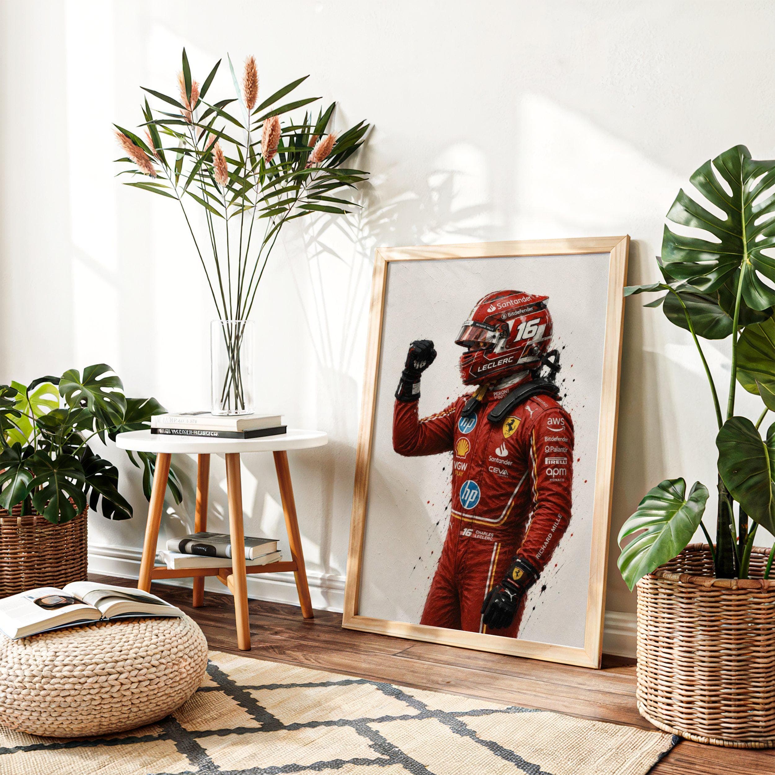 Charles Leclerc Ferrari F1 Victory Poster wall art — image 1