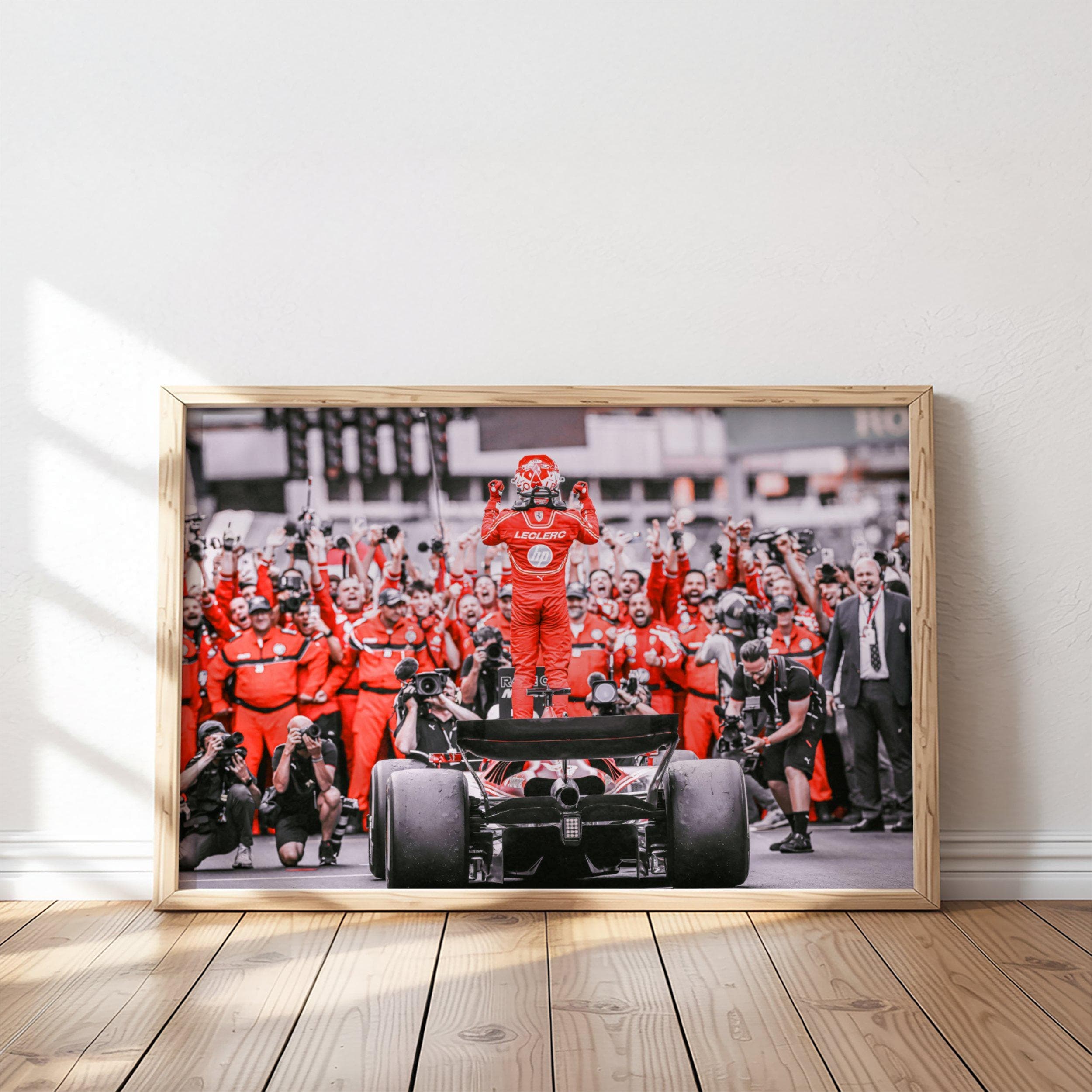 Charles Leclerc Monaco Race win Poster wall art