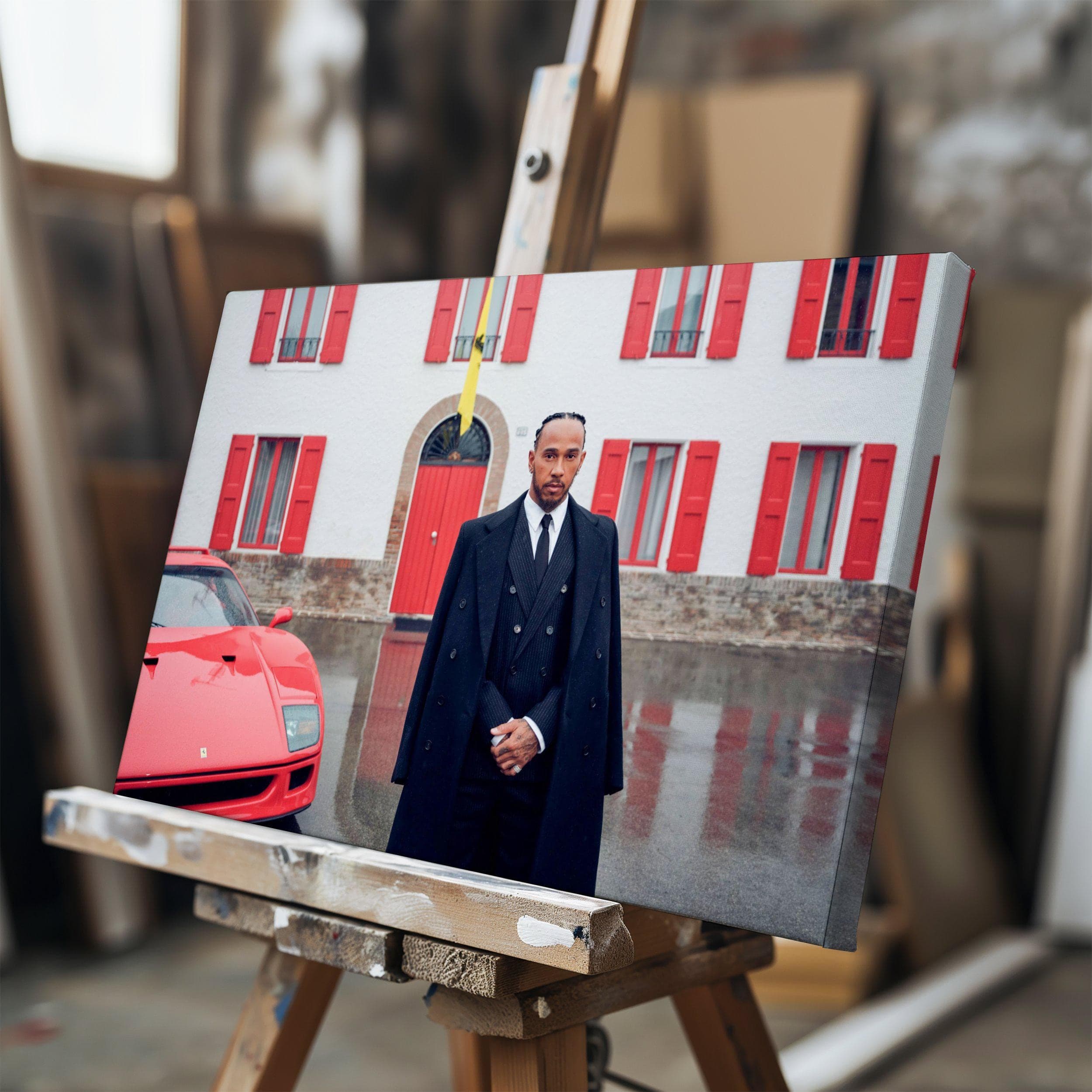 Lewis Hamilton Ferrari F40 Poster wall art