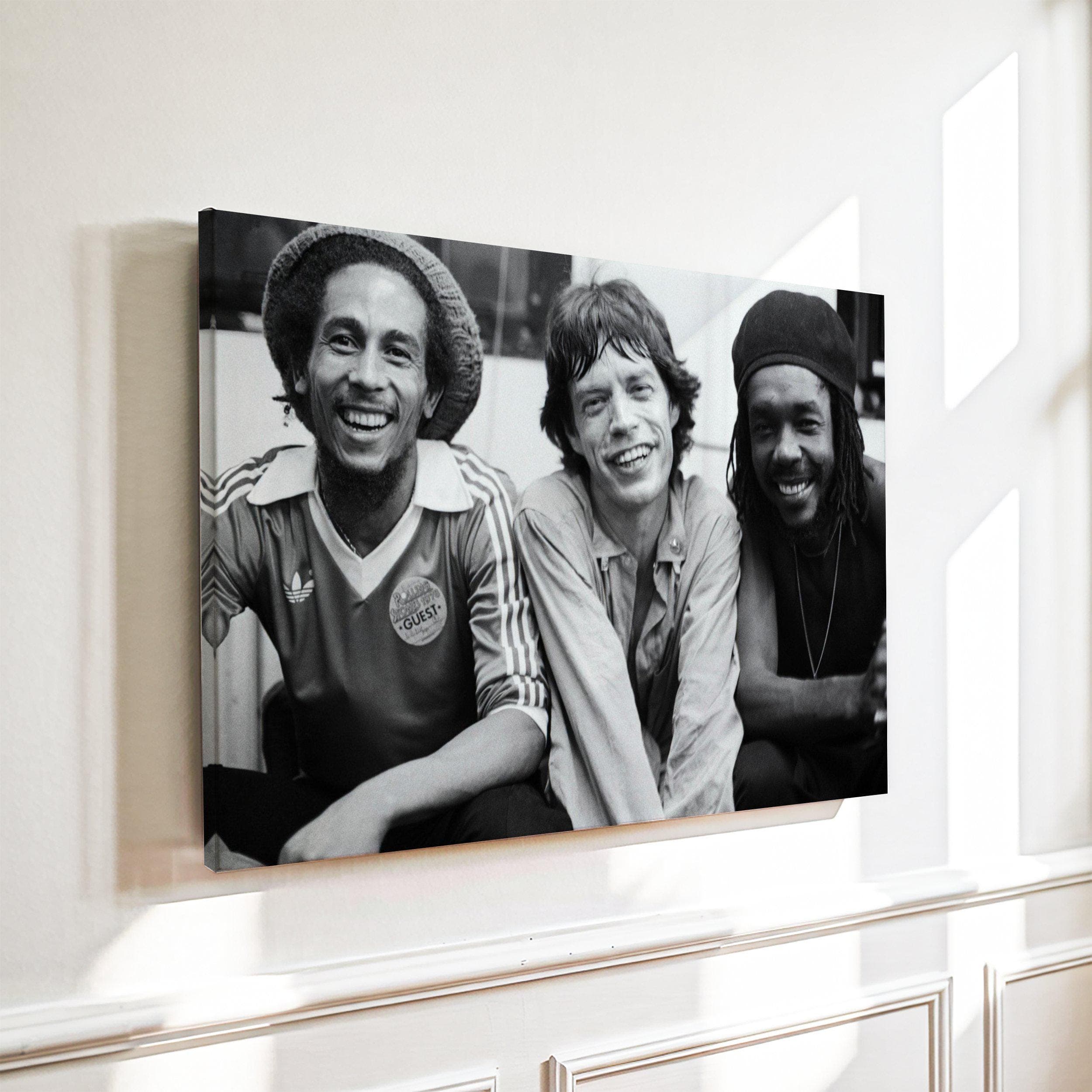 Bob Marley & Mick Jagger Poster wall art
