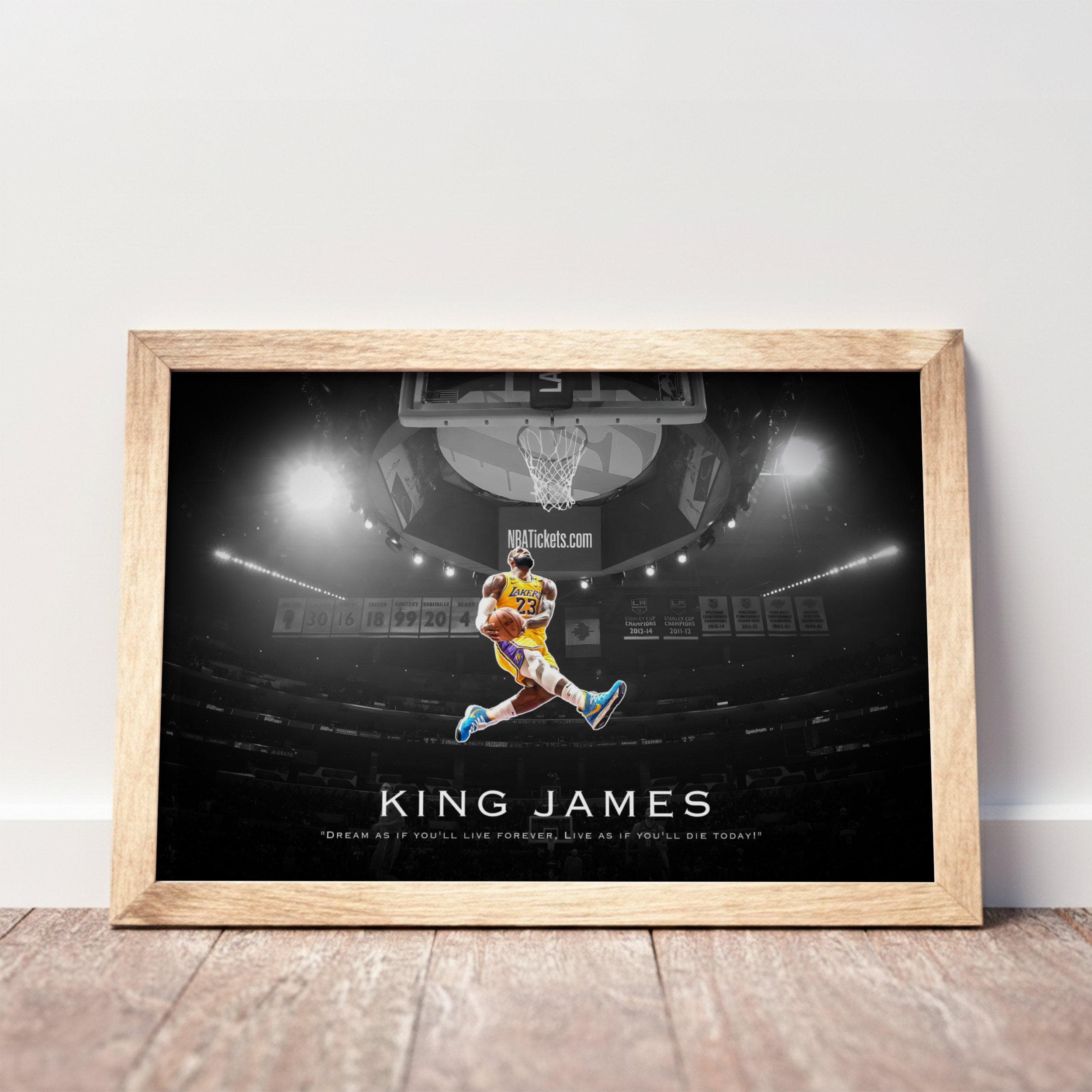 LeBron James Dunk Poster wall art