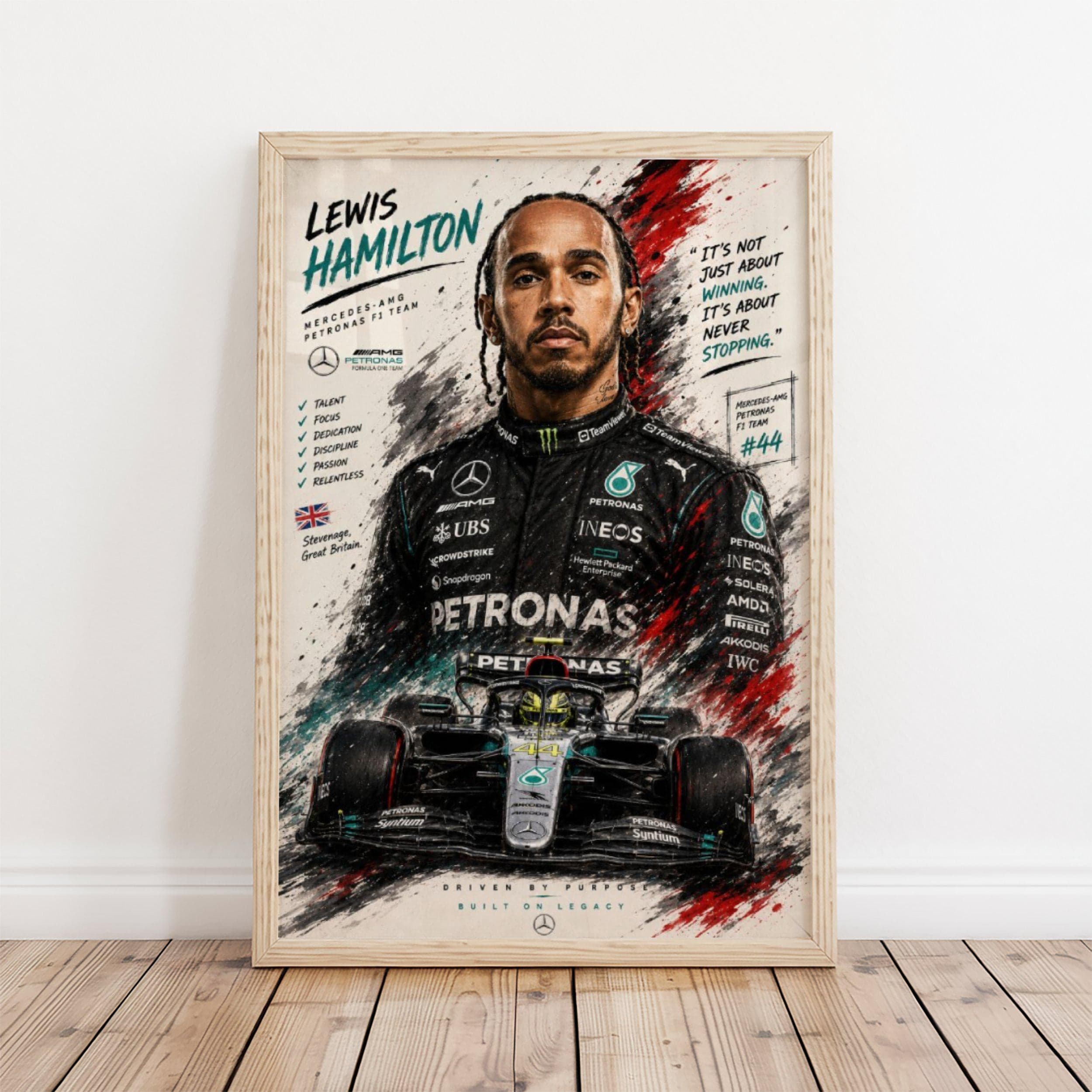Lewis Hamilton Mercedes F1 Poster wall art — image 1
