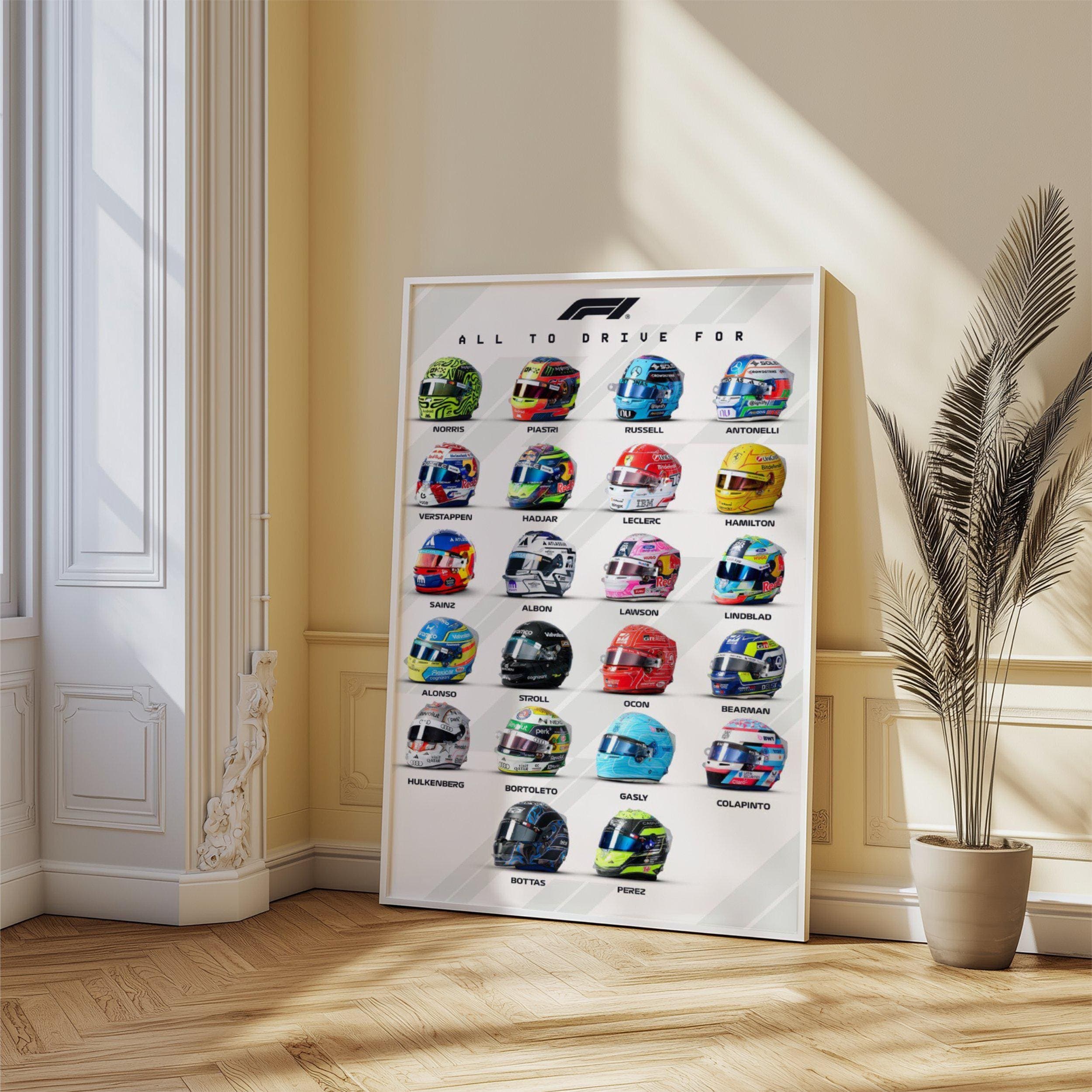 Formula 1 2025 Helmet Poster wall art — image 1